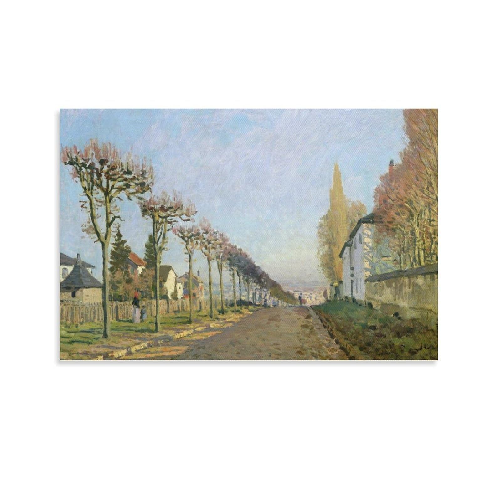 Rue De La Machine, Louveciennes, 1873 by Alfred Sisley Wall Art Prints Poster Picture Print Wall Art Poster Painting Canvas Posters Artworks Room Aesthetic 08x12inch(20x30cm)