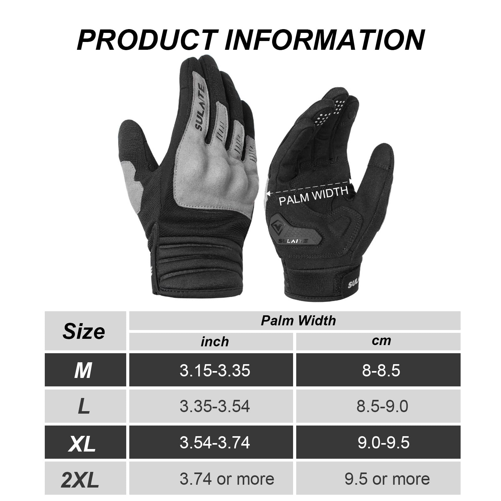 Guanti Moto Estivi,Guanti da Moto Touchscreen,Guanti Moto Donna con Guscio in PVC e Cuscinetti Protettivi in EVA,Guanti Moto Uomo con Antiscivolo,Traspirante per Ciclismo,Motocross,Scalata