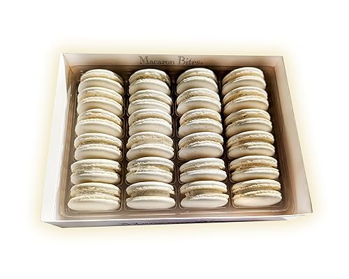 Caja de regalo de galletas de macaron de vainilla - 24 unidades
