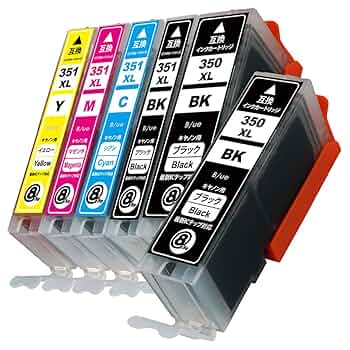 Amazon.co.jp: BCI-351XL+350XL/5MP 【 5色パック+BKセット 合計