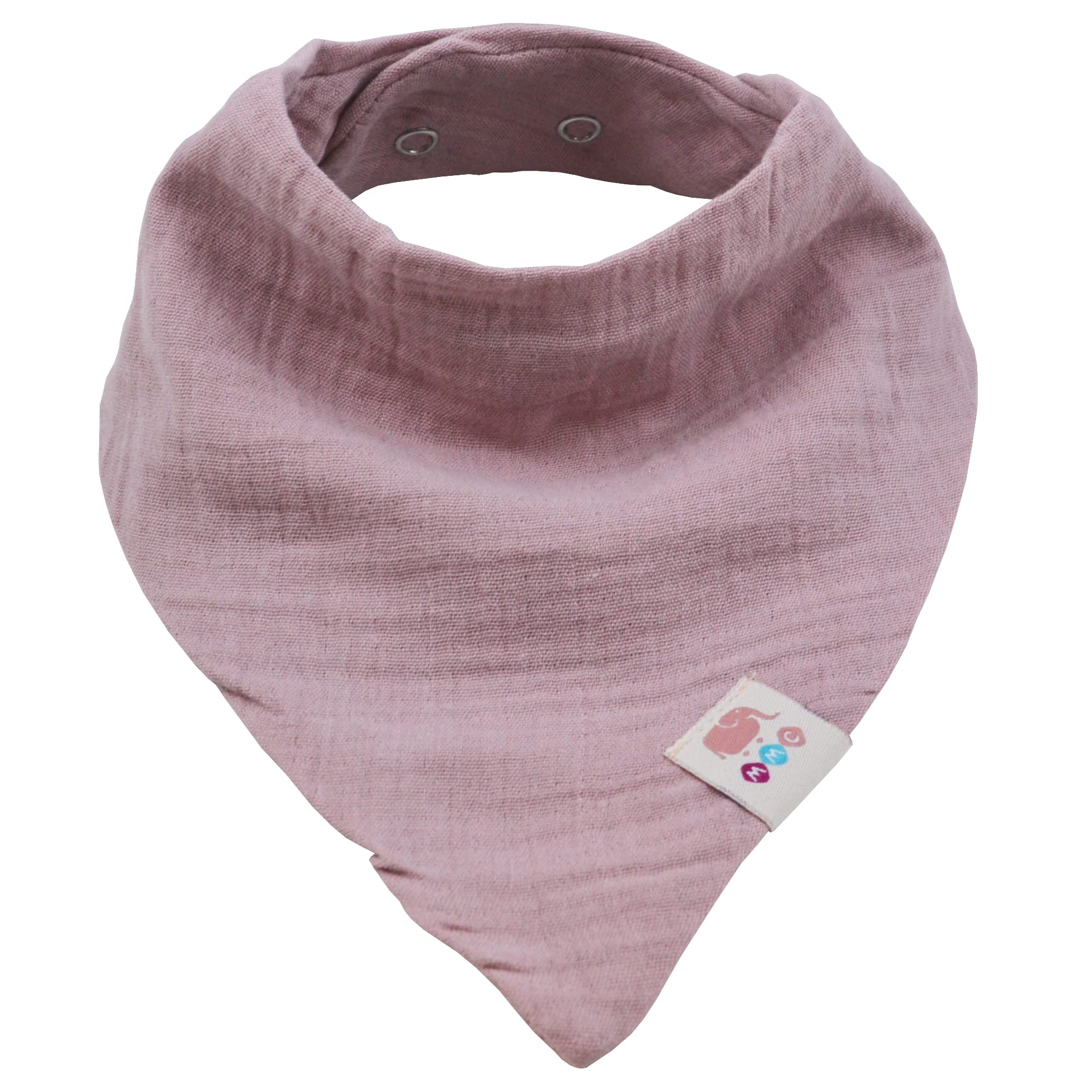 M.M.C. Baby 8 pieces muslin triangular scarves unisex cotton scarf with adjustable snap fasteners burp cloth bib for toddlers boys and girls (set girls) - Image 4