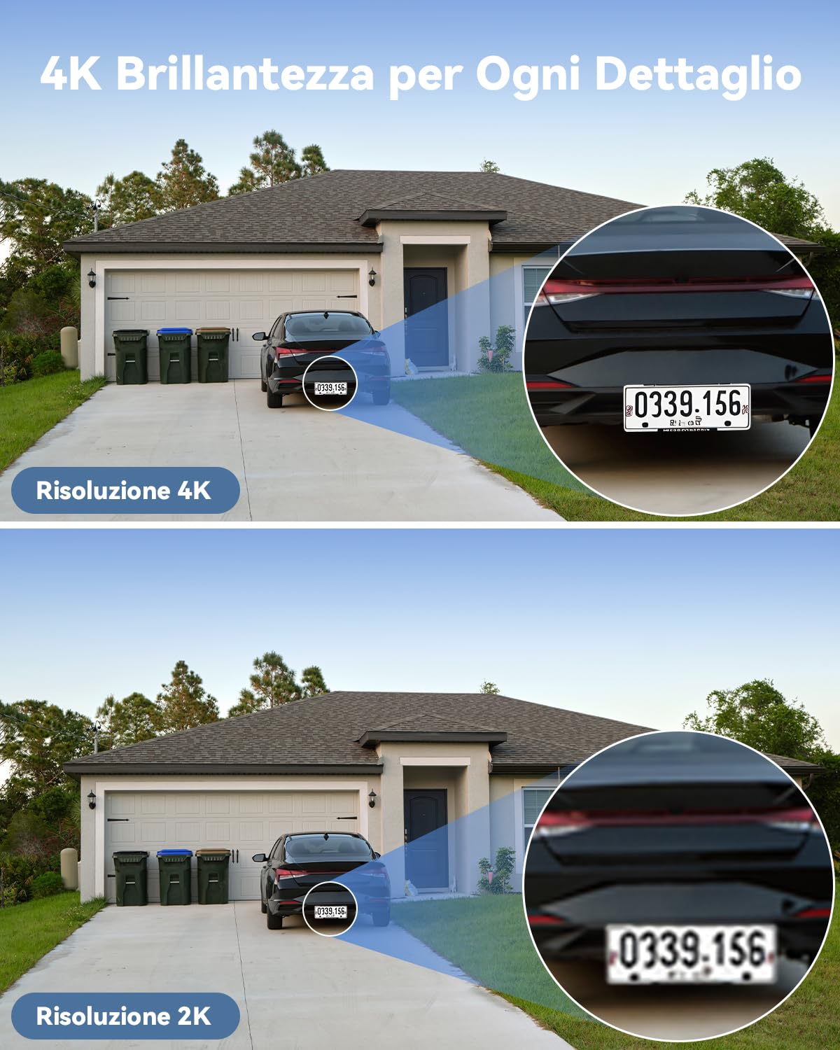 Imou 4K PoE Telecamera Wi-Fi Esterno, Telecamera Esterna, Modalità Privata | 2,4g, Visione Notturna a Colori, Rilevamento Umano/Veicoli/Animali, Allarme con Sirena/Faretto, Audio Bidirezionale,