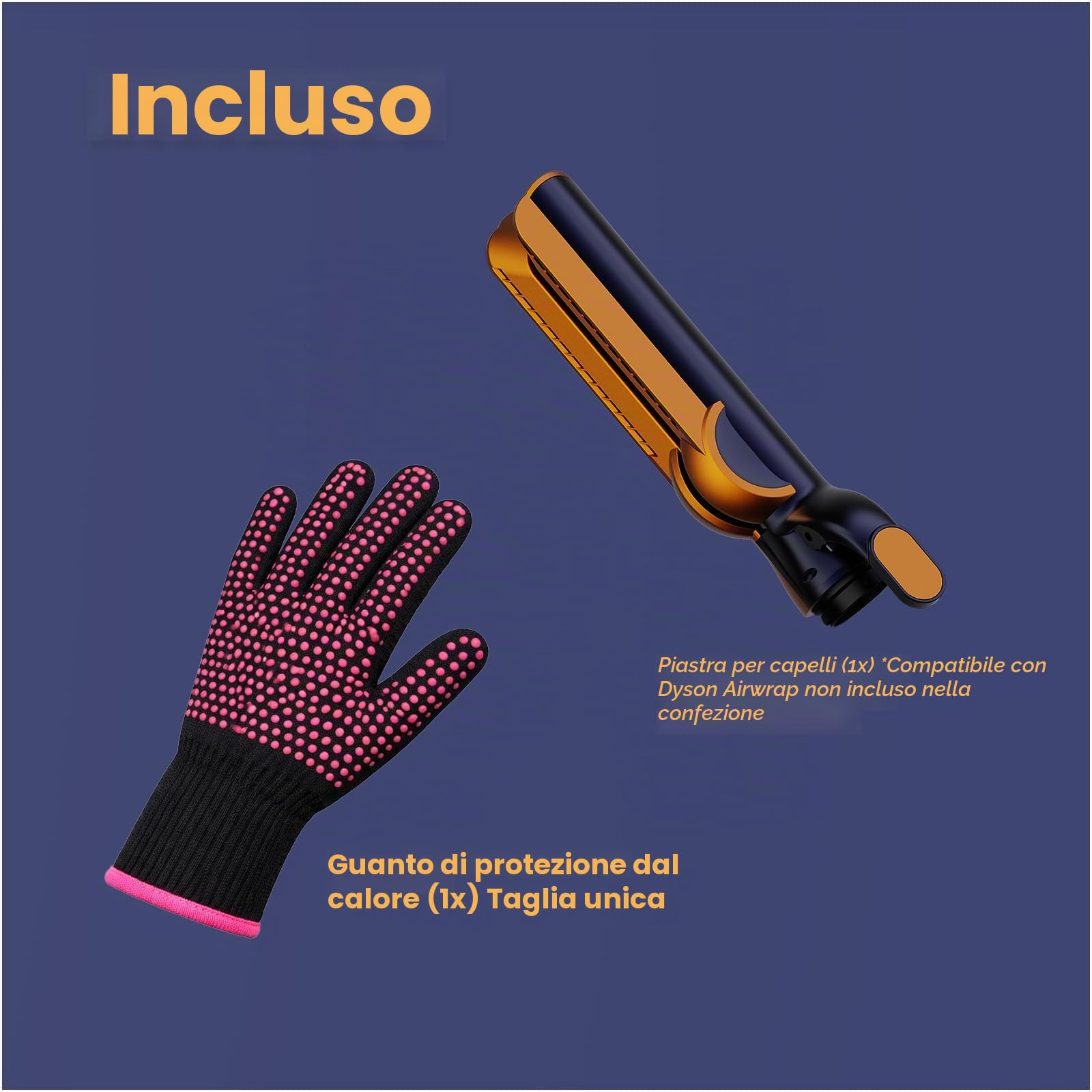 Accessorio Piastra Capelli Airflow per Dyson Airwrap di MMOBIEL – Compatibile con HS01, HS05 & HS08 – Per Asciugatura& Lisciatura Capelli Umidi, Senza Piastre Riscaldanti, Meno Crespo & Rottura – Blu