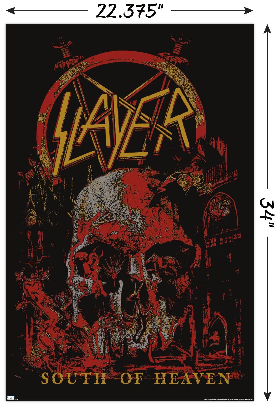 Amazon.com: Slayer - South Of Heaven Wall Poster, 34L