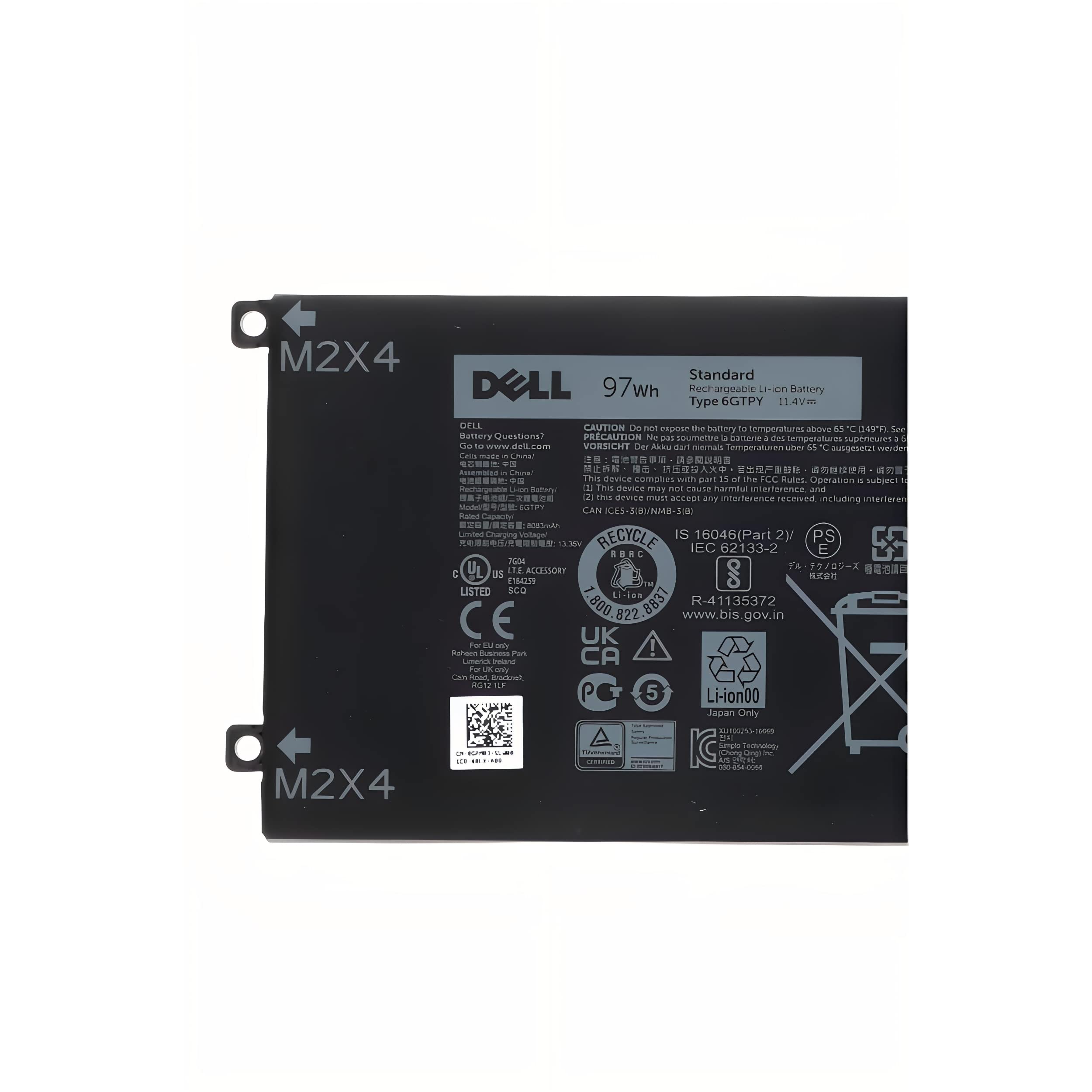 Dell XPS 15 (9570) Original Akku 97Wh 6-Zellen (GPM03/6GTPY)