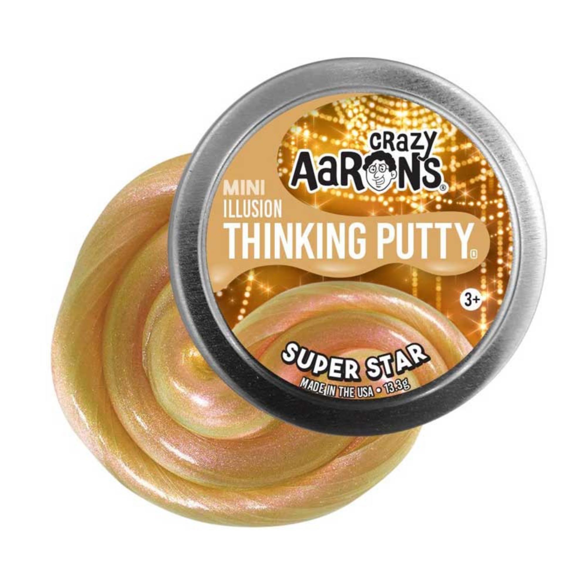 Crazy Aaron's Super Star Thinking Putty, 2" Inch, Non-Toxic Sensory Play Putty which Never Dries Out, Creative Fidget Toy for Boys and Girls Ages 3+