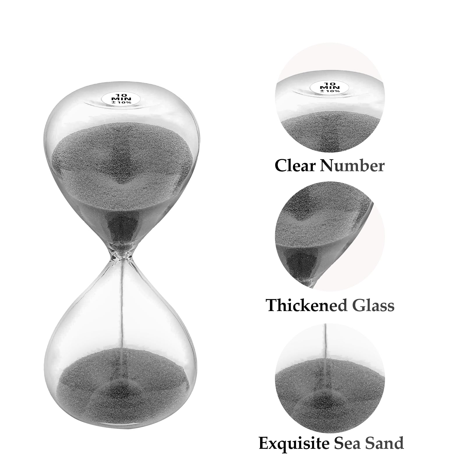 Amazon.com: SuLiao Hourglass Sand Timer 10 Minute,5.1 Inch Black