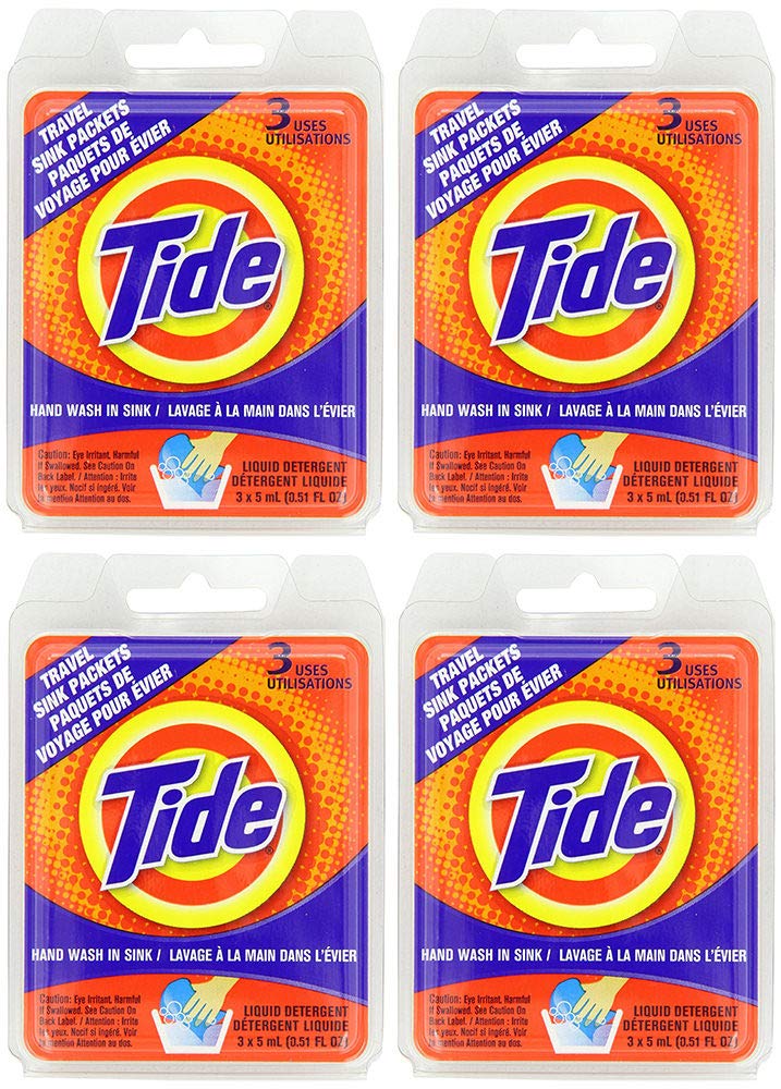 Tide Travel Sink Packets, 4 Packs of 3
