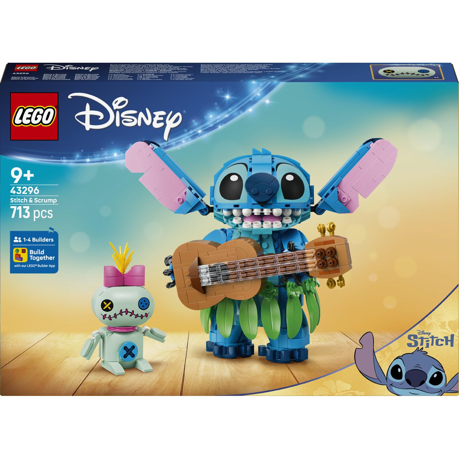 LEGO Disney Stitch & Scrump 43296 | Toys for 9+ Year Old Girls & Boys, 2 Figures with Accessories, Kids' Bedroom Decor, Birthday Gift Idea, 713 Pieces