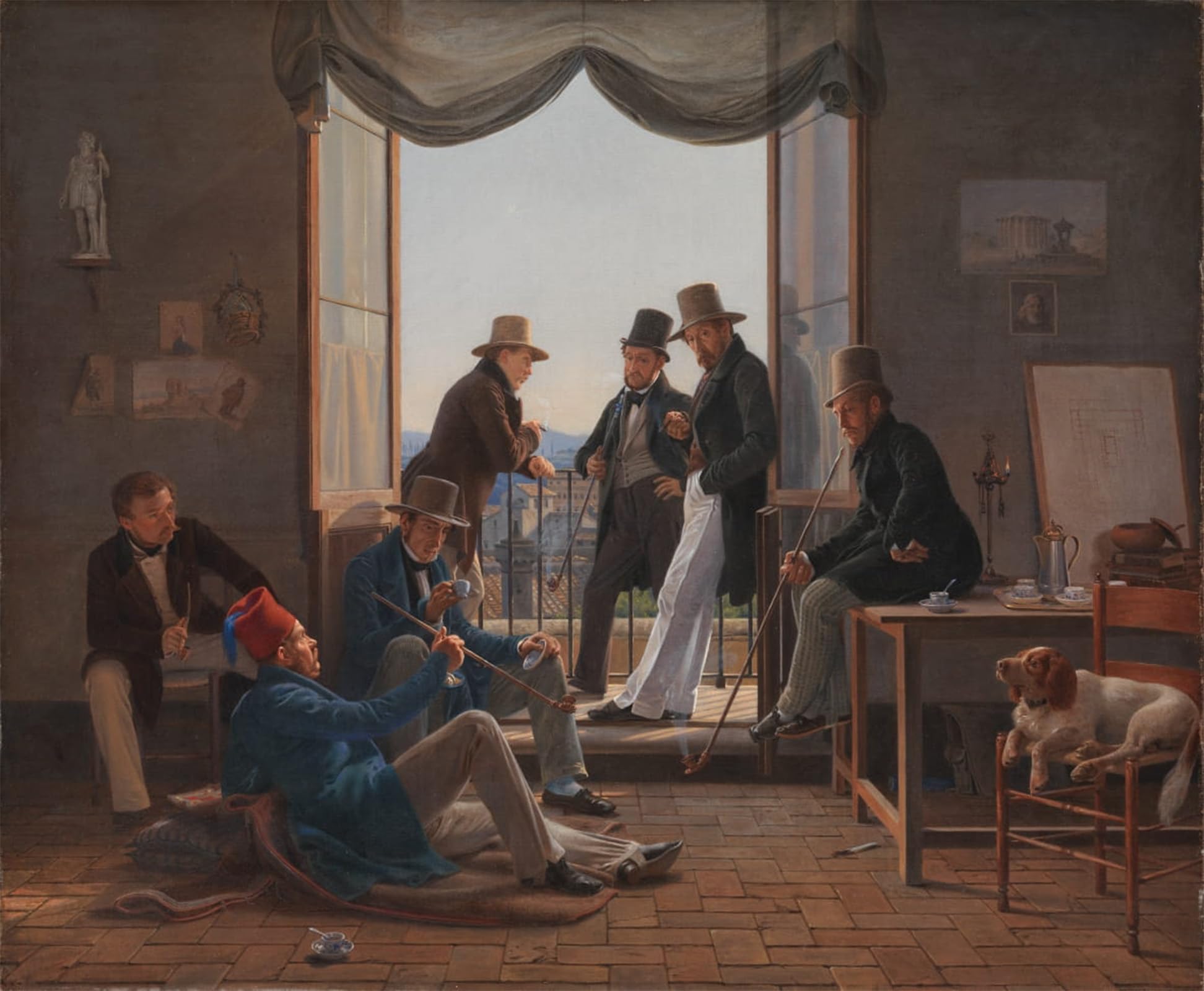POSTERIIk Famous Modern Artwork Art Mural a Group of Danish Artists by Constantin Hansen Oil Paintings Pictures for Home Decor 60x90cm