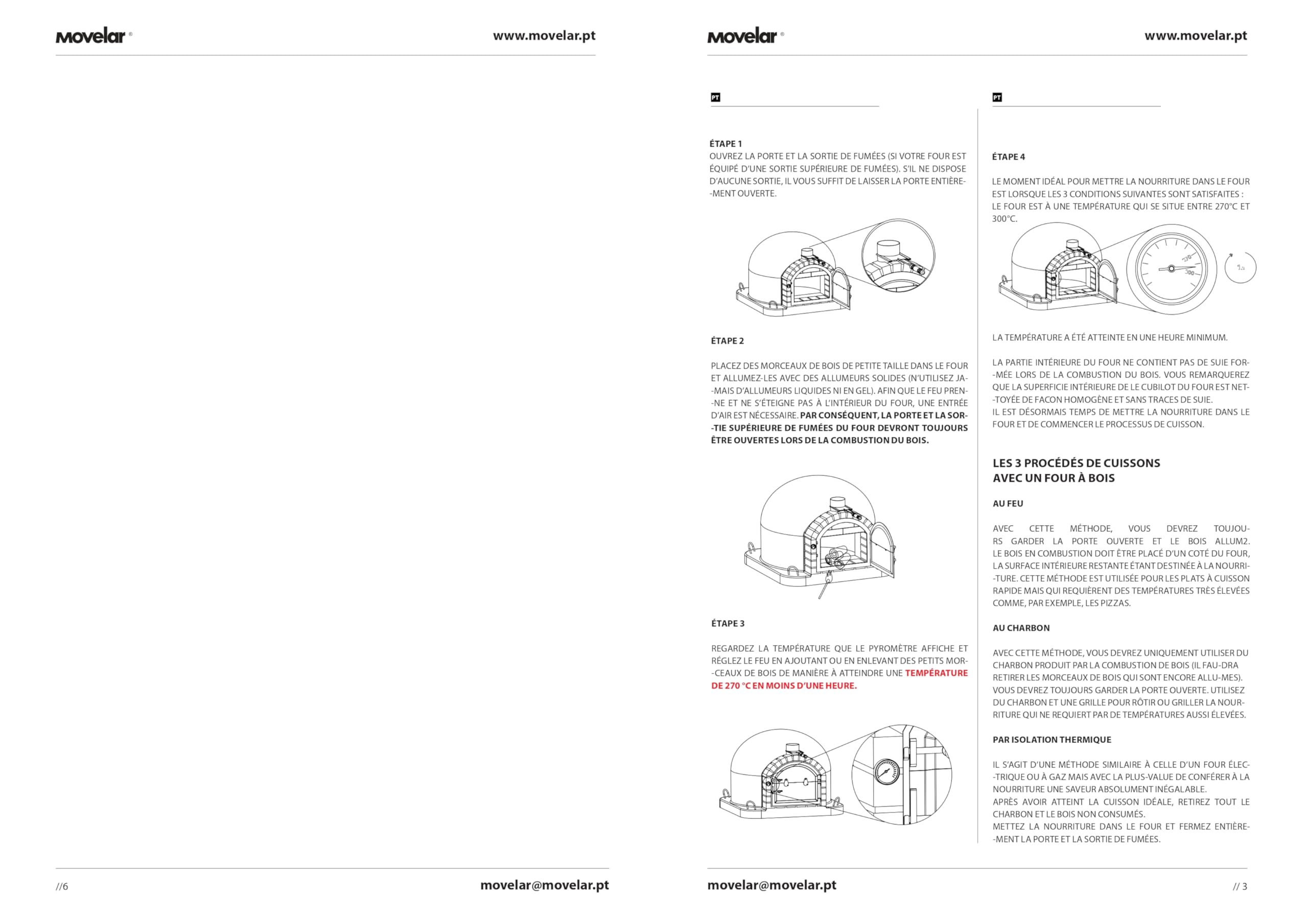 MOVELAR - Four à Bois Extérieur VULCANO (Blanc - 100 x 100 x 80 cm) - Four traditionnel extérieur, non isolé, béton réfractaire, cuisson feu bois, idéal terrasse et jardin