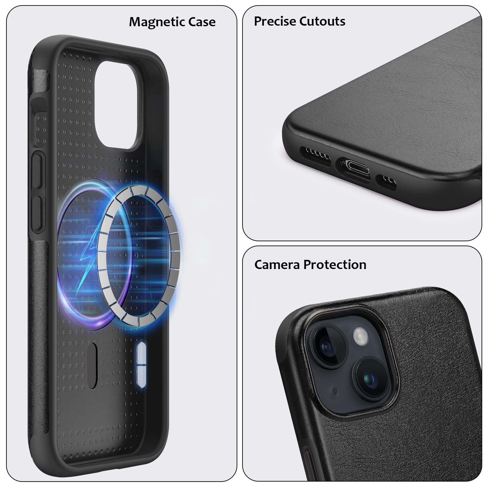 ZZDZZ Coque magnétique conçue pour iPhone 13 [compatible avec