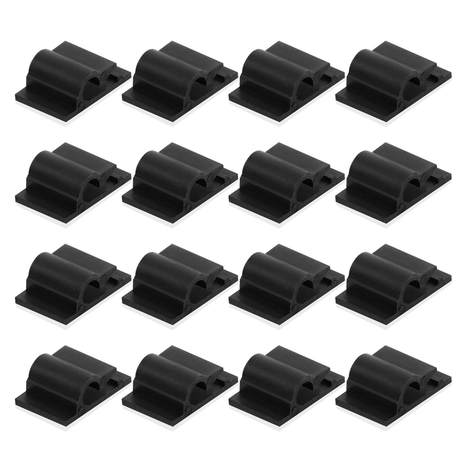 Clips Adhesivos para Cables Autoadhesivos 100 Piezas Pa66 Negro
