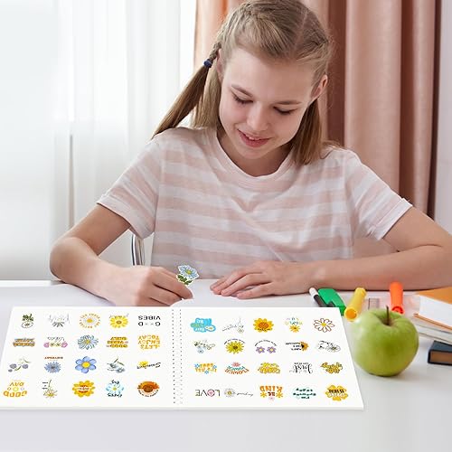 Miniatura 5 de Libro de recogida de calcomanías reutilizables, tamaño A4, organizador de almacenamiento, 40 hojas, papel de liberación