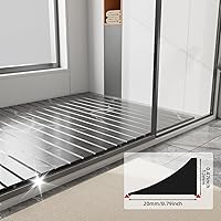 Vista 2 de Barrera de contención de agua para umbral de ducha de 39 pulgadas, tira de sellado inferior de puerta, protector contra salpicaduras de goma