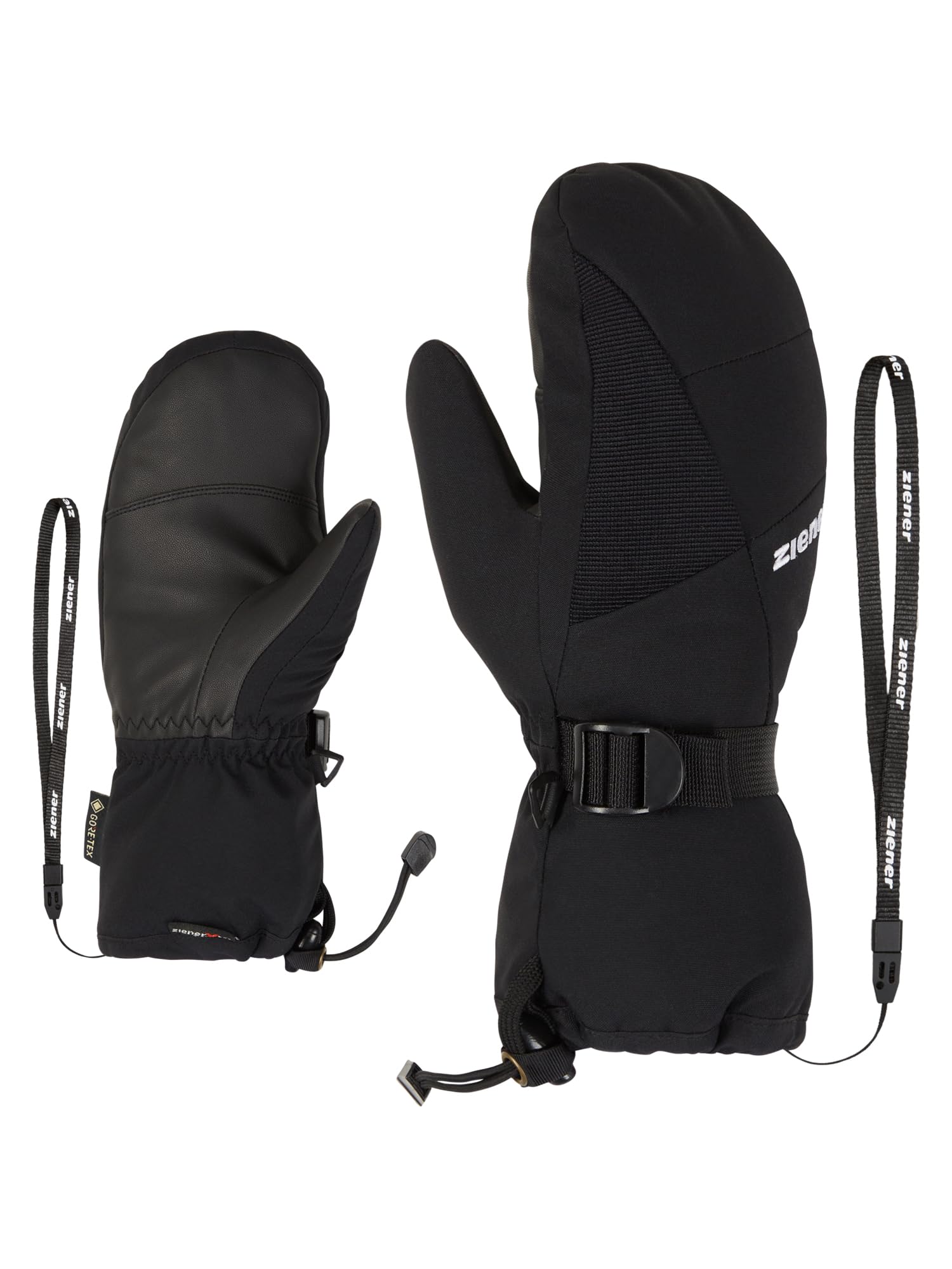 Ziener Lanic GTX(r) +Gore Warm Mitten Junior Ski Gloves, Unisex, 801929, Black, 5