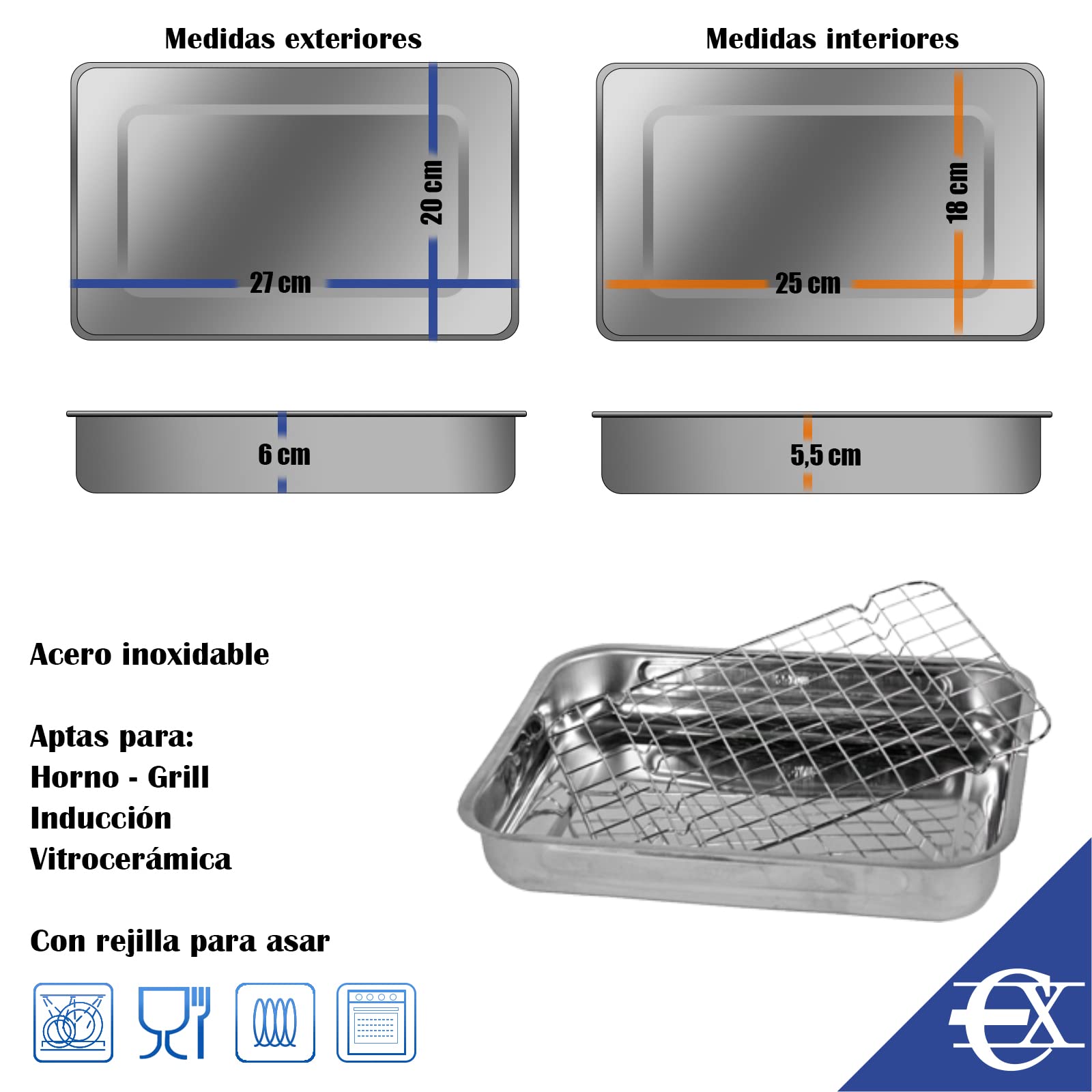 Poêle à Frire - BOURGEAT - Professionnelle - Acier Inoxydable - Tous
