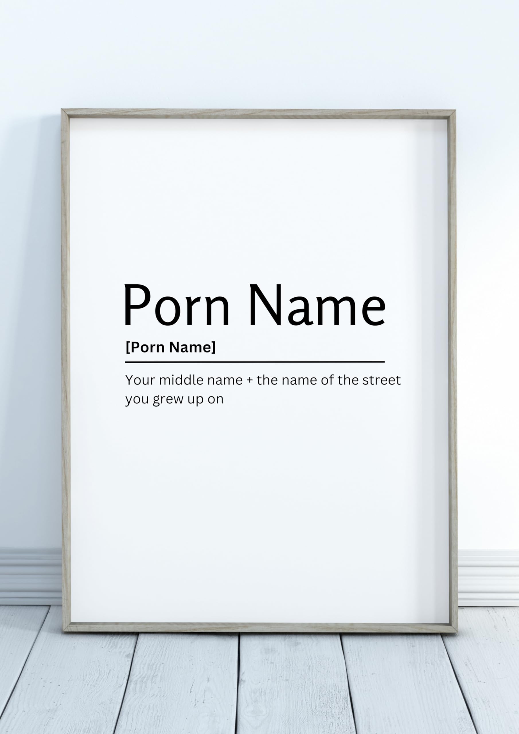 Porn Name UNFRAMED Dictionary Definition Art Print Poster Wall Office Home  Decor Minimalist Funny Quote Meaning Enhanced Paper Poster : Amazon.in:  Home \u0026 Kitchen