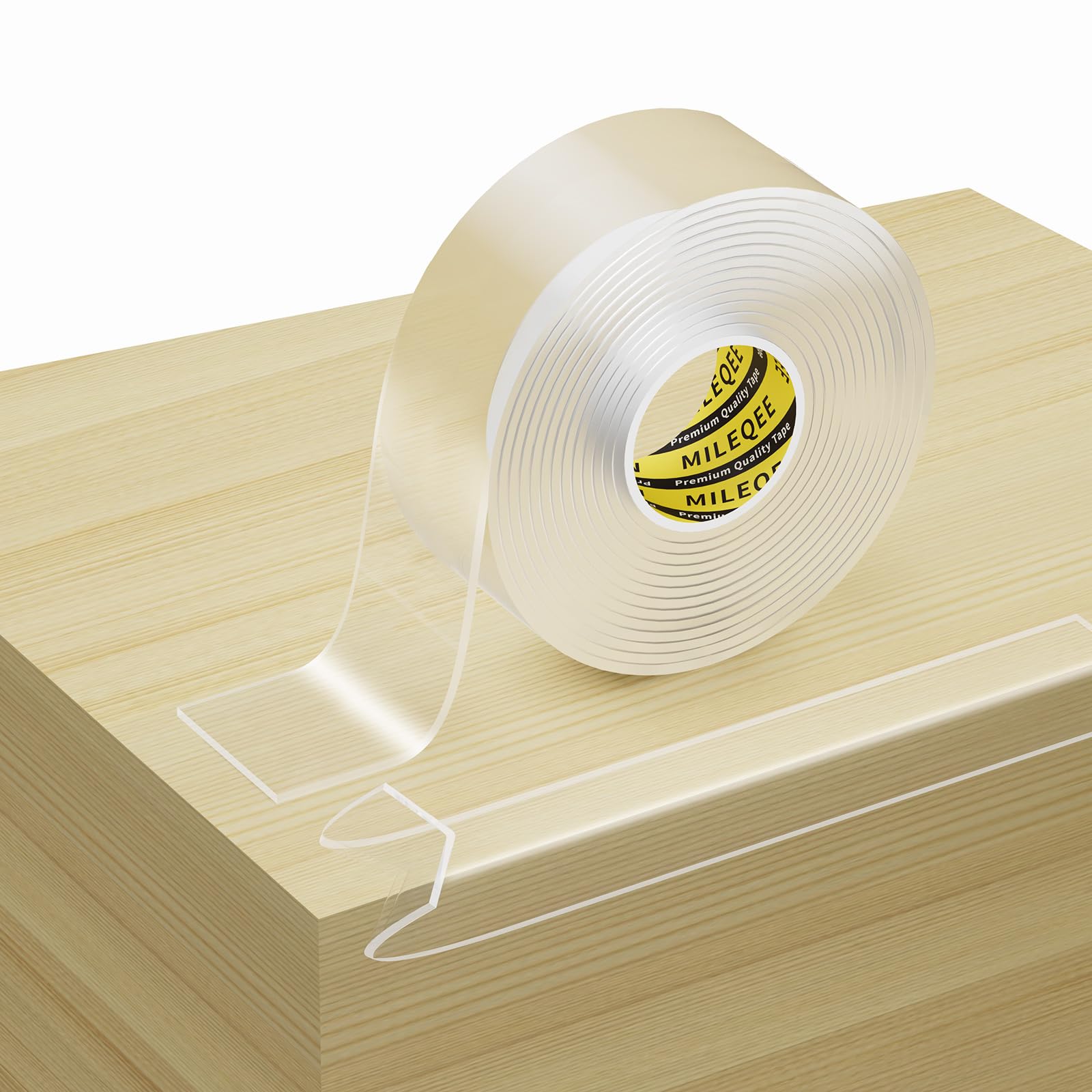 MILEQEE Clear Edge Protector Strip,35mm x 4m, Sharp Edge Wrap Cover Tape, Selbstklebende Schutzpuffer für Schranktür Schreibtisch Glas Tisch Bett Möbel, Küchenarbeitsplatte, wasserdicht