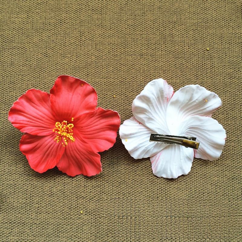 6 Pinzas de Flores Hawaianas Artificiales para Mujer miniatura 7