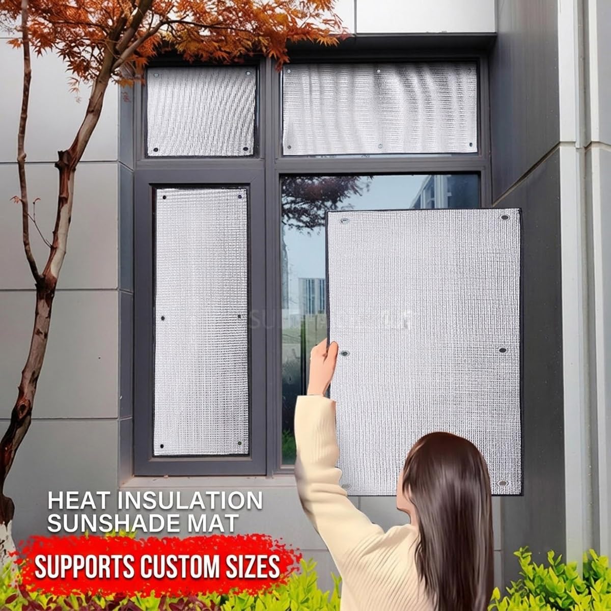 Film de Fenêtre Réfléchissant d'Isolation Thermique Pare Soleil Maison