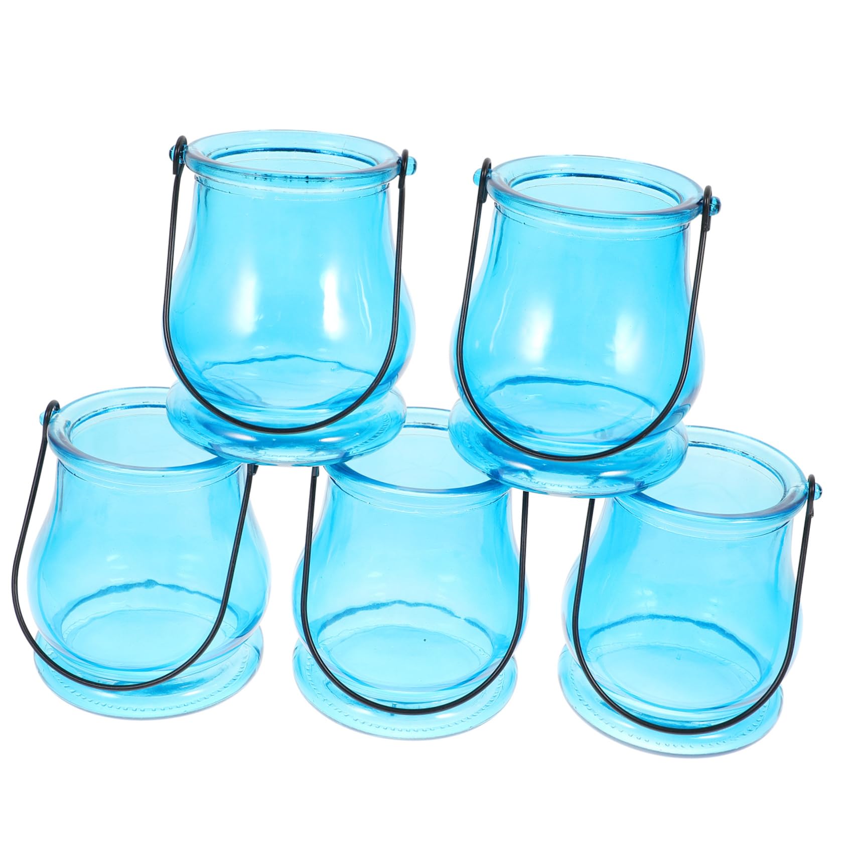 RORPOIR 5pcs Hanging Glass Candle Holder Multi- Candle Sconces for Tea Lights Home Decor and Celebrations for Birthdays Mother Day and Housewarming