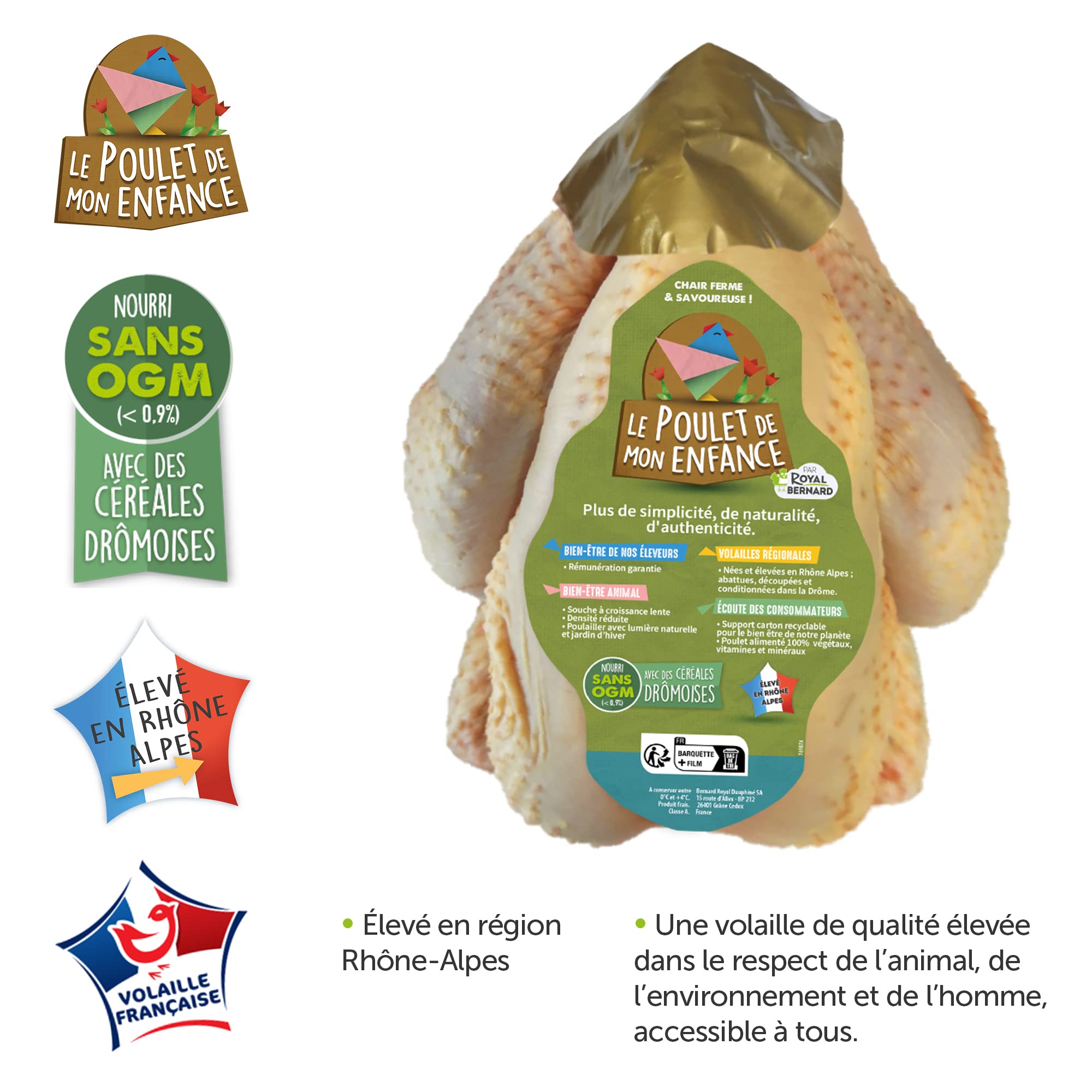 Royal Bernard - Colis de Viande de volaille Française - Le Poulet de mon Enfance