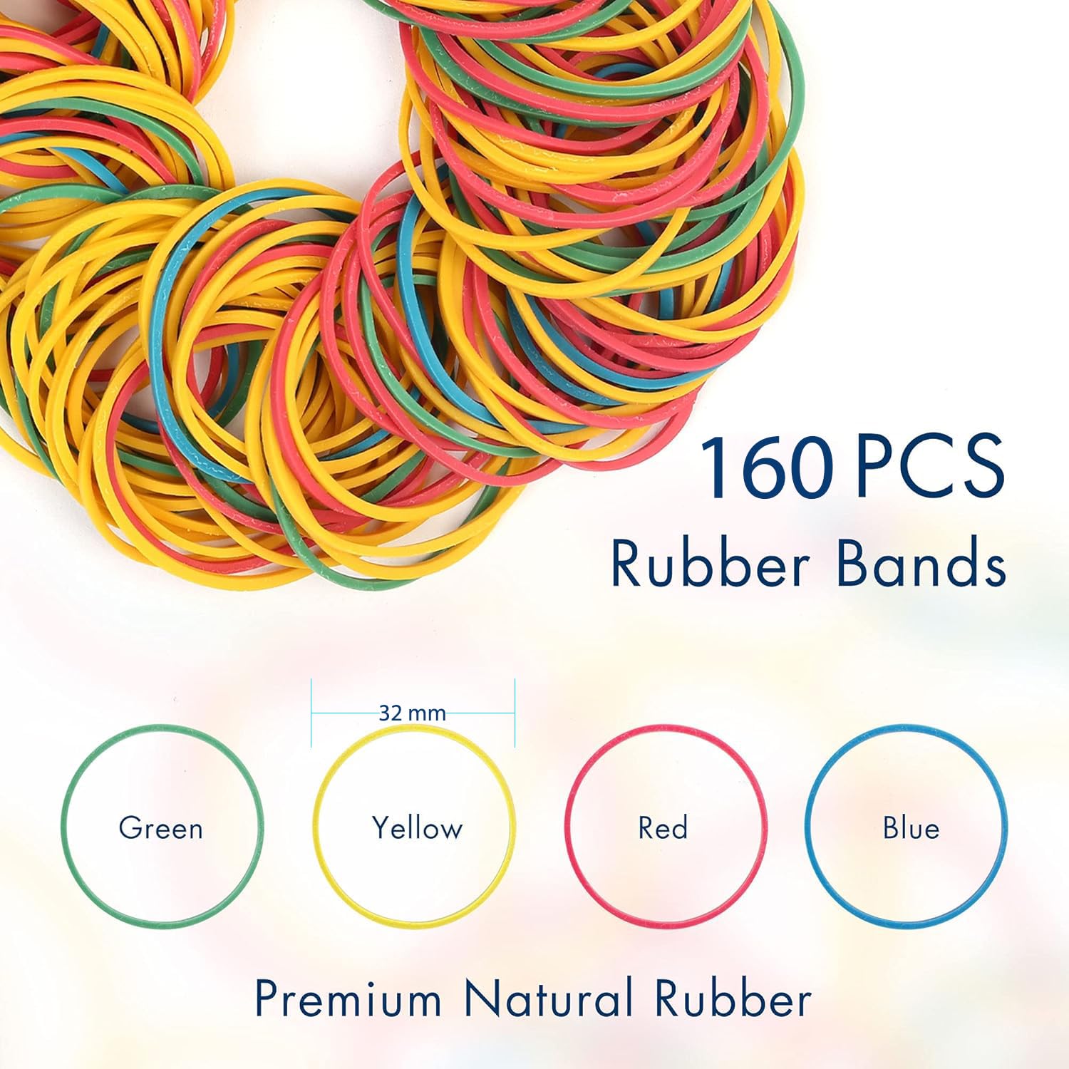 GEOCCI Tie Dye Tool,Sinew Puller for Tie Dye,DIY tie-dye Stretching Tools,with 210D 1.0mm 273 Yards Tie-Dye Waxed Thread and 160 PCS (32 mm) Elastic Durable Stretchy Multicolor Rubber Bands - Image 4