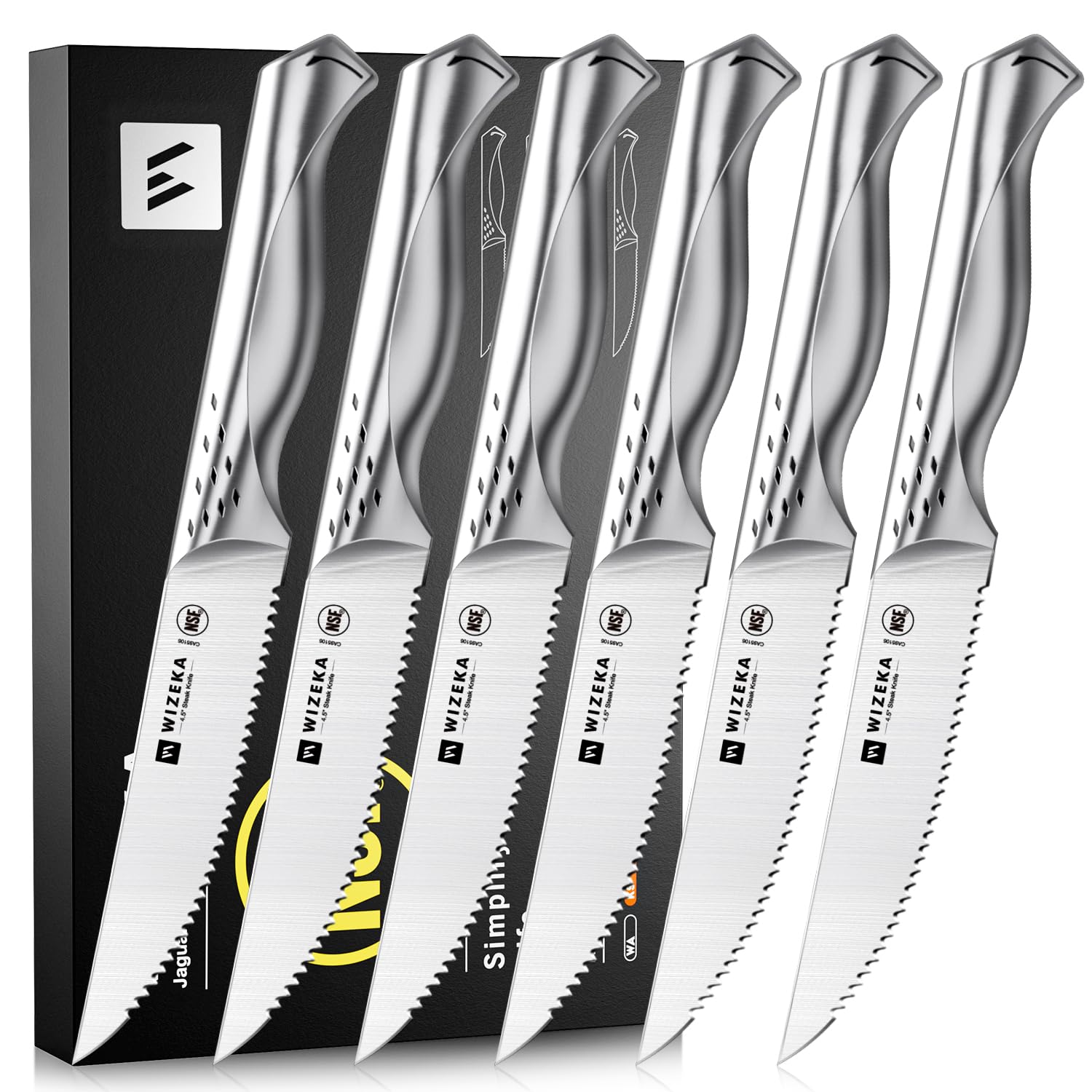 WIZEKAJaguar Series 15 pcs ＋Steak Knives Set of 6