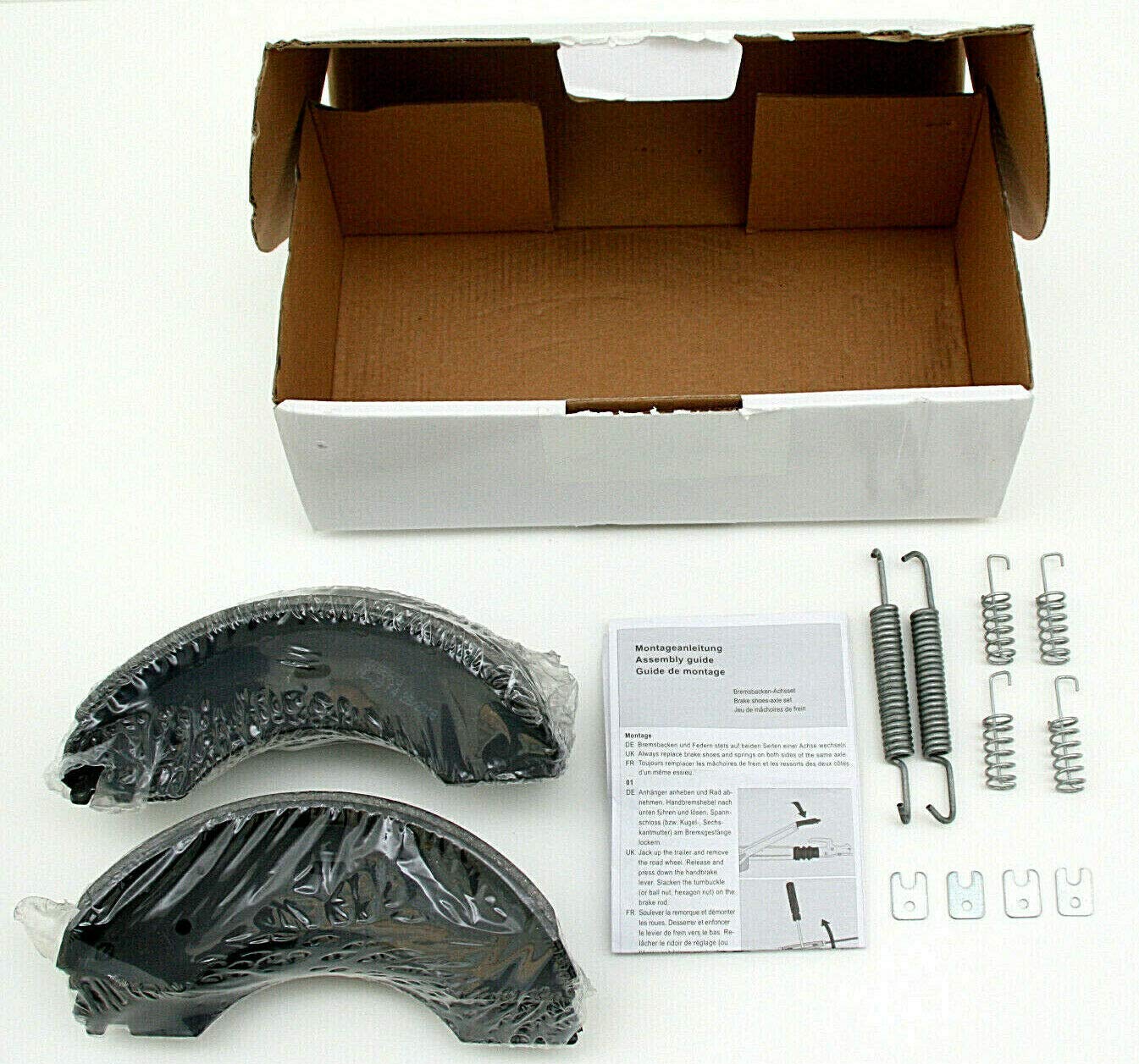 trailer parts4u Bremsbackensatz + Federn 230x50 für Alko Radbremse 2350 Set 73 Anhänger 21890703 1220329