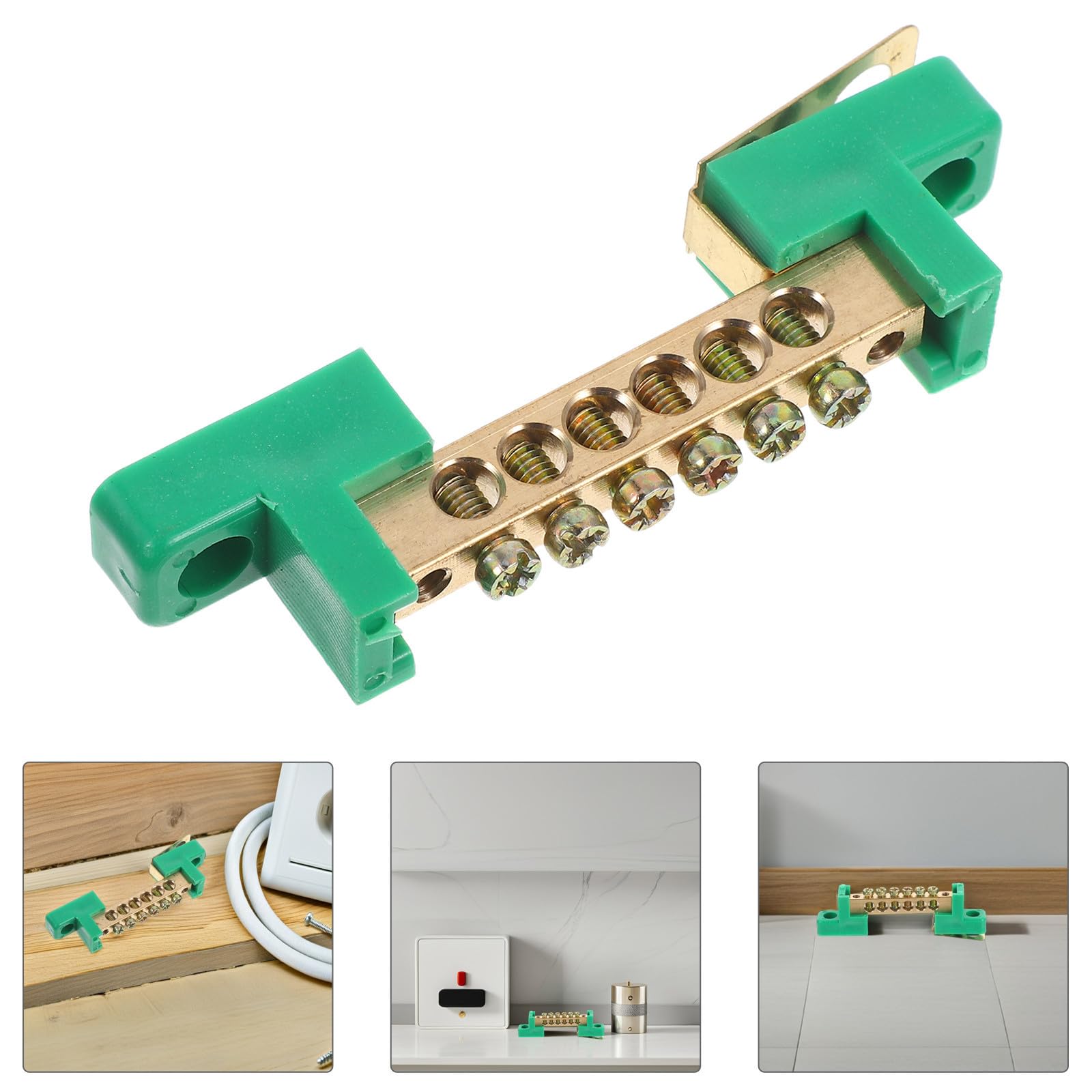 Barre de Terre Électrique 6 Positions 6X9 MM 4 Pièces Bornier Cuivre pour Tableau de Distribution Industrielle Connexion Rapide et Maintenance Simplifiée
