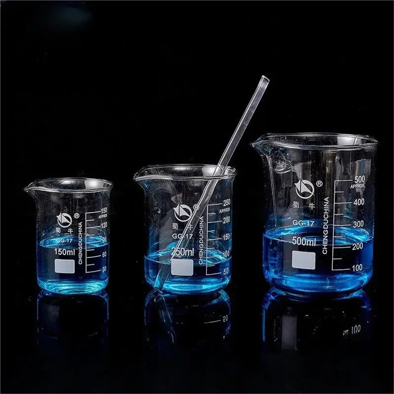 Juego de tazas medidoras de vidrio de 5-3000ml, taza a escala transparente, vaso resistente al calor, juego de tazas medidoras for hornear en cocina, jarras de contenedores de laboratorio(3000ml 1pc)