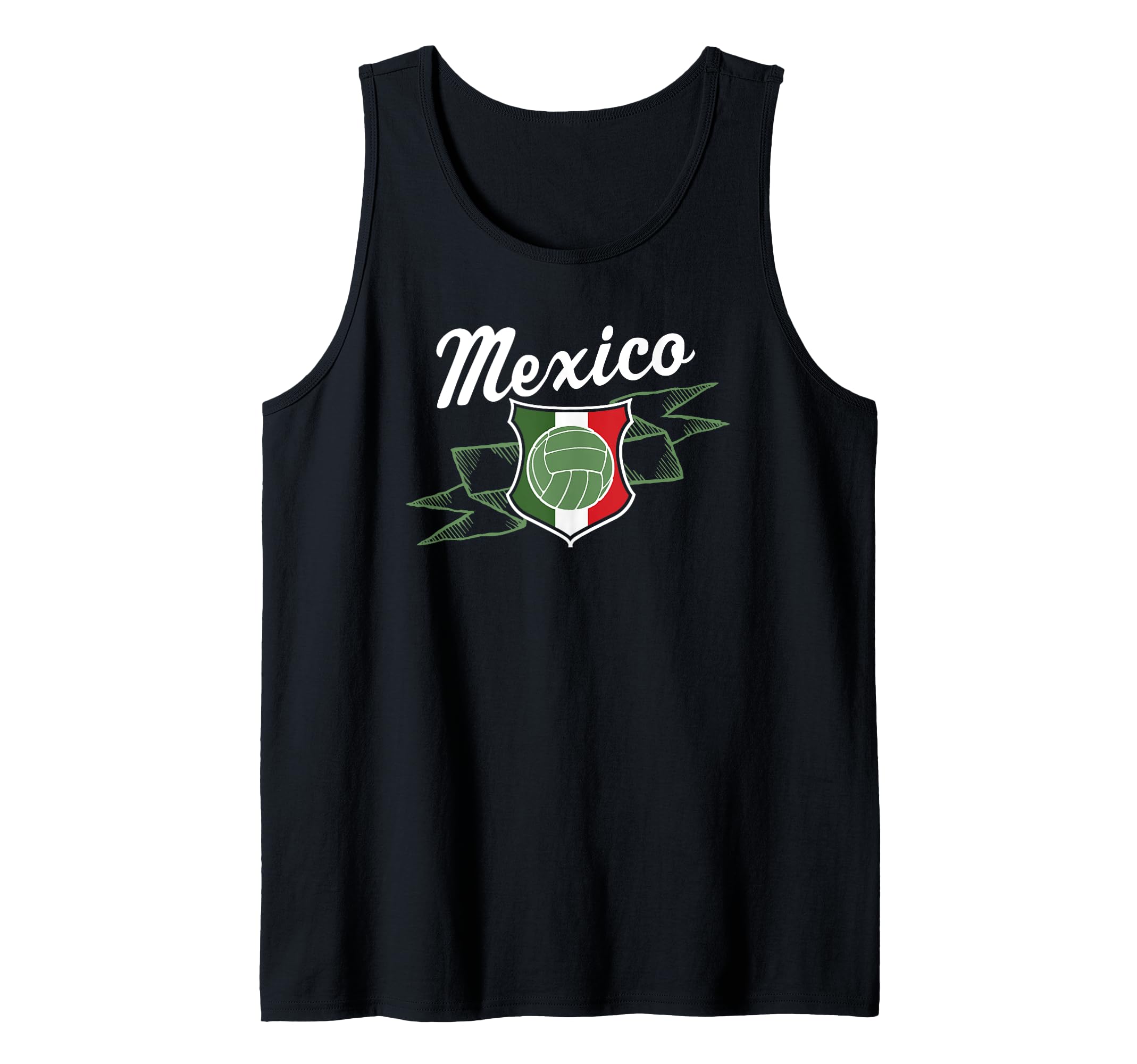 Mexico Soccer Waving Banner Tank Top