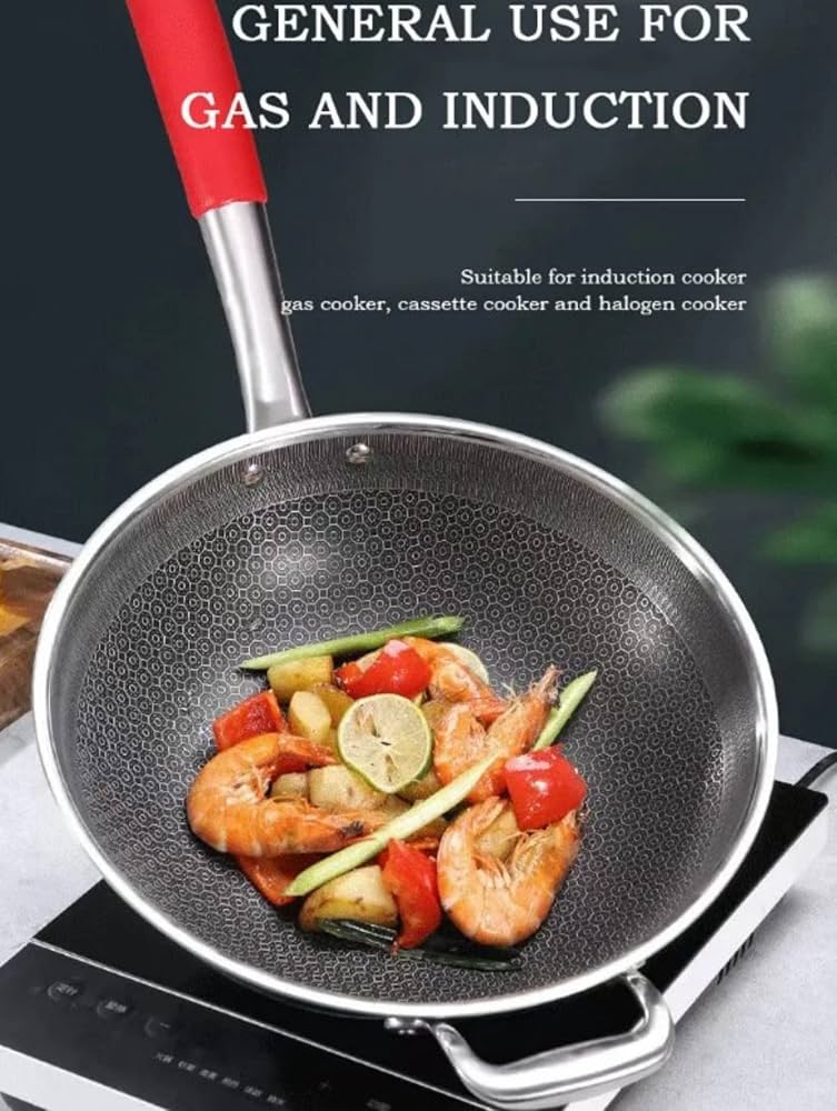 Amazon.com: Moksha LifeStyle Honeycomb Wok 12 inch Pan with