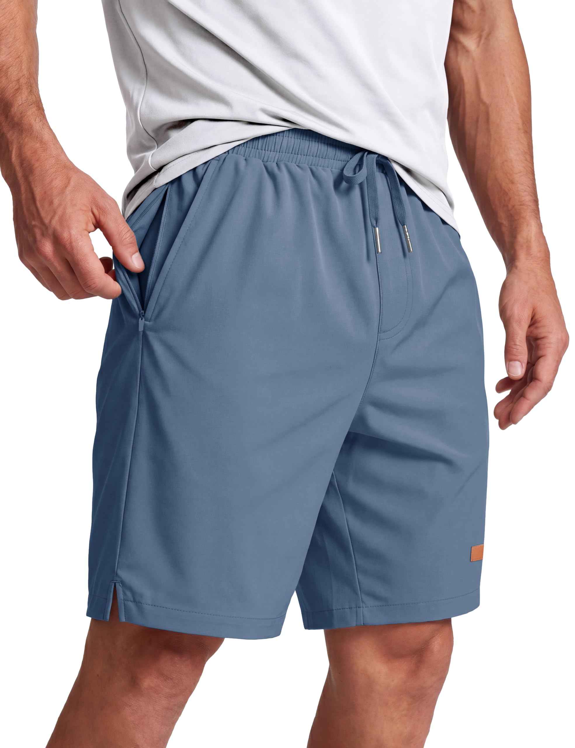 TACVASEN Kurze Hosen Herren Leichte Sommer Shorts Schnelltrocknend Bermuda Shorts Herren mit Reißverschlusstaschen
