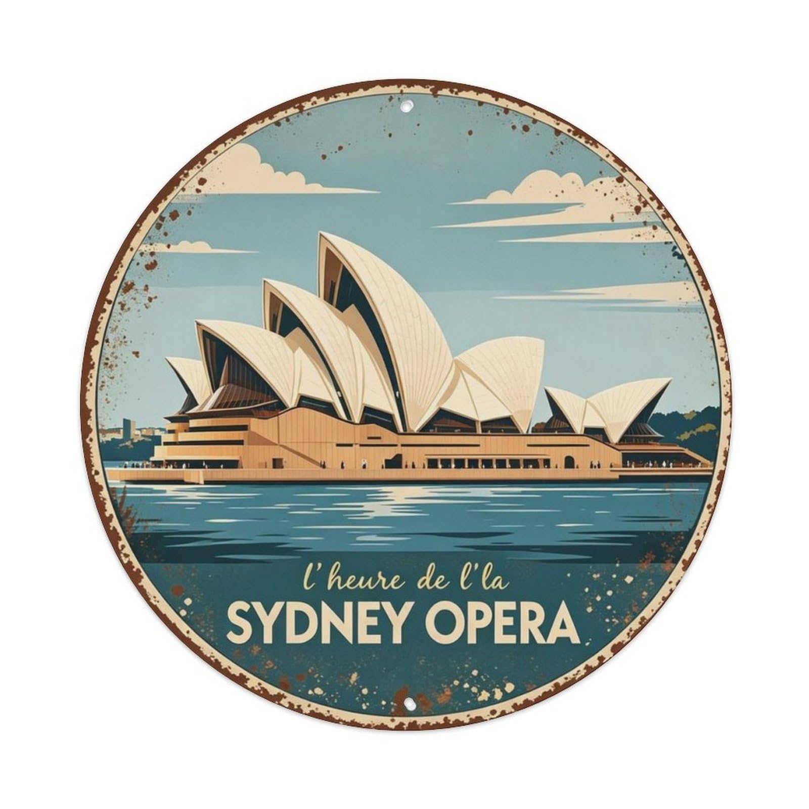 Sydney Opera House Metal Tin Sign Plaque
