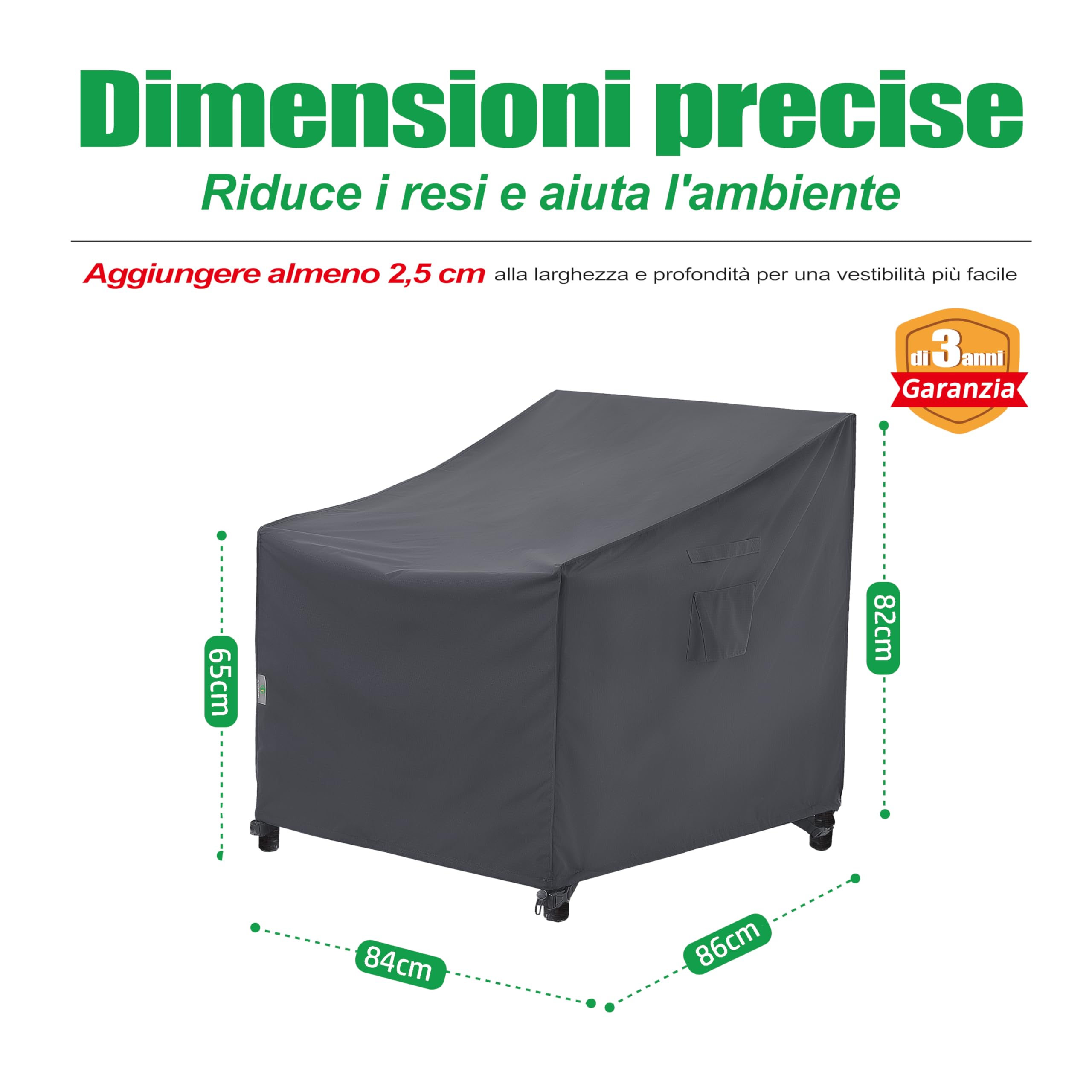Copertura Impermeabile per Sedia a Dondolo da Esterno e