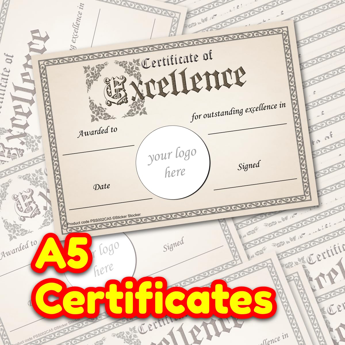 Personalised Certificate With A Pencil Design |A5 In Size - View #10