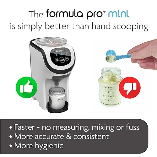 Miniatura 5 de Baby Brezza Formula Pro Mini máquina de fórmula para bebés  Máquina mezcladora de fórmula pequeña para bebés que se adapta a espacios pequeños y es