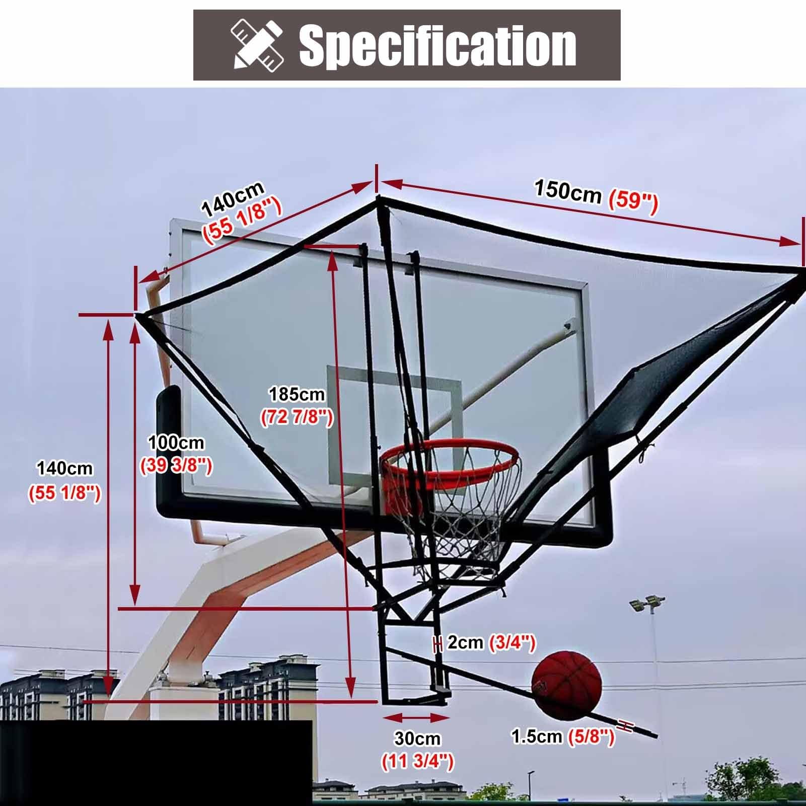 Red de retorno automático de baloncesto, accesorio de rebote para aro, ahorra tiempo y esfuerzo, no más pelotas de búsqueda, perfecta para práctica de tiro en solitario, fácil montaje en aro de