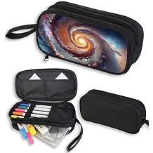 Space Pencil Case for Boys Girls, Large Pencil Pouch for Kids at Primary Elementary School, Polyester Big Capacity Pen Case, Double Zipper, Pen Bag Organizer
