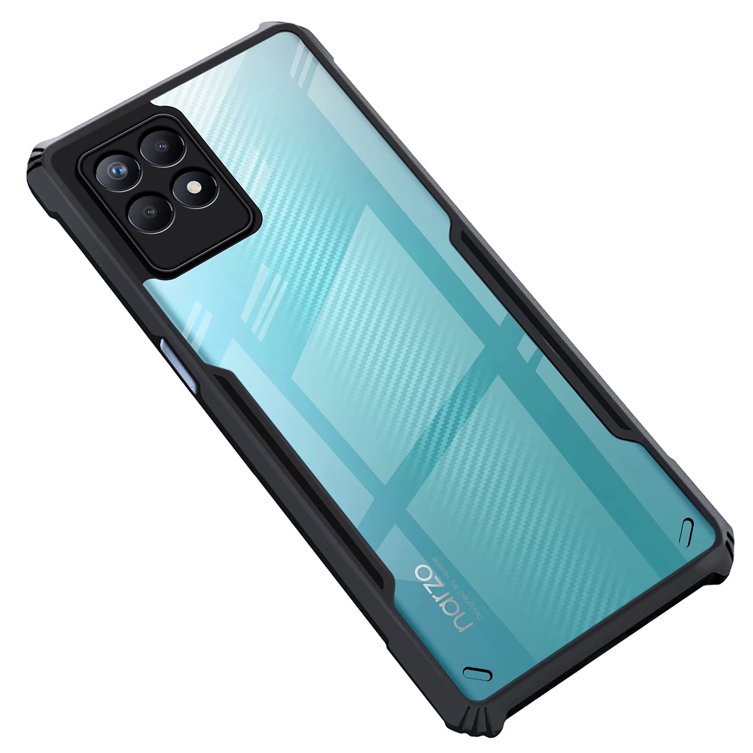 Amazon Brand - Solimo Back Case Cover for Realme Narzo 50 4G / Realme 8i | Compatible for Realme Narzo 50 4G / Realme 8i Back Case Cover | Clear Case with Camera Protection | (TPU + PC | Matte Black) (B0BLH67593) Amazon Price History, Amazon Price Tracker