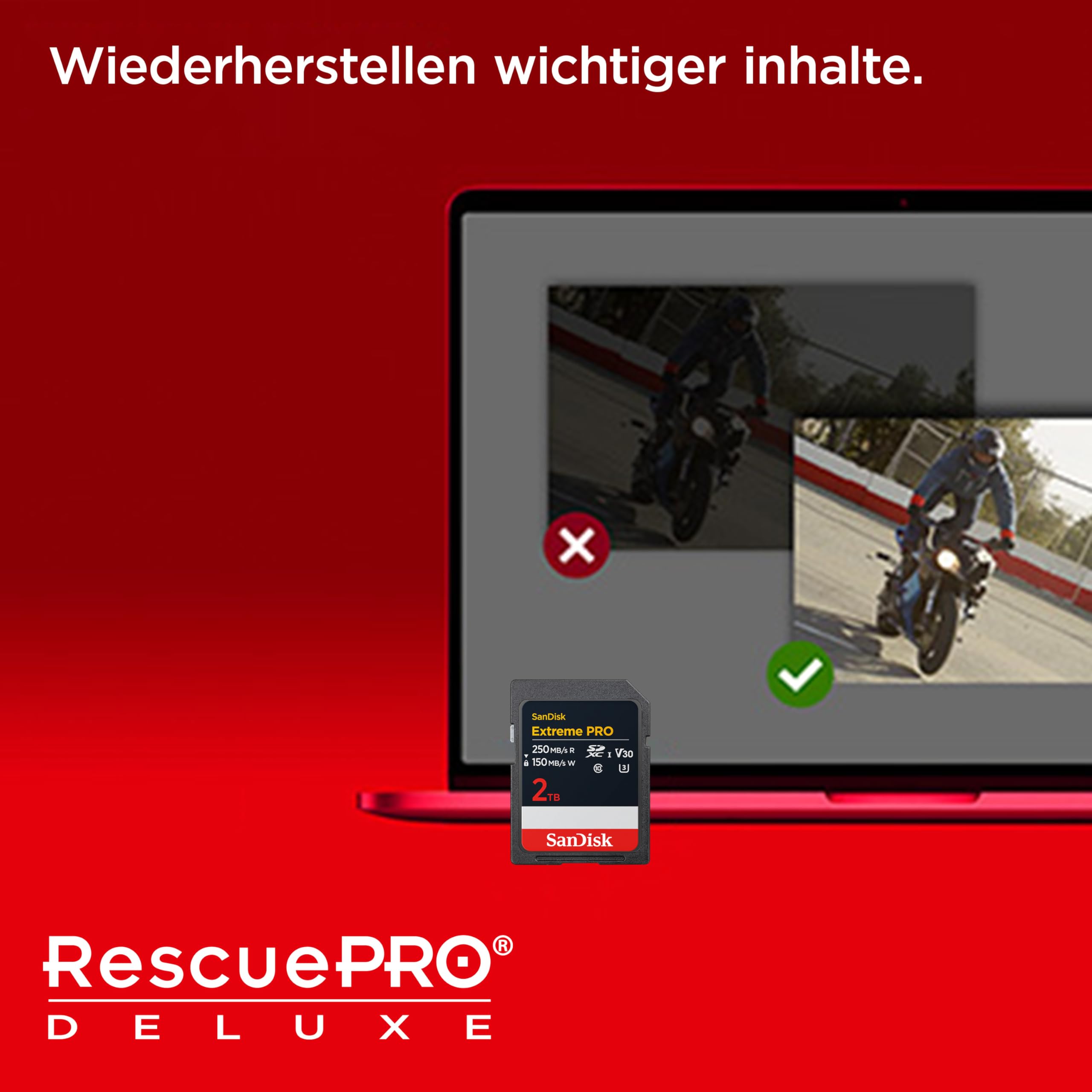SanDisk Extreme PRO Extreme PRO SDXC UHS-I Speicherkarte 2TB (V30, Übertragungsgeschwindigkeit bis zu 250 MB/s, U3, 4K UHD Videos) SanDisk QuickFlow-Technologie, temeperaturebeständig