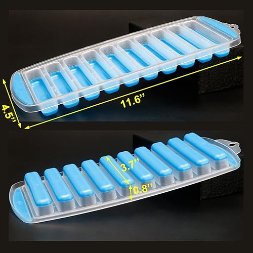 Miniatura 8 de Medsuo Bandeja para cubitos de hielo para botellas, bandejas para palitos de hielo, de silicona, de fácil liberación, reutilizable, cubo de hielo