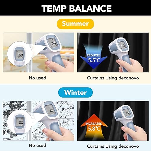 Miniatura 7 de Deconovo Cortina opaca para oscurecer la habitación