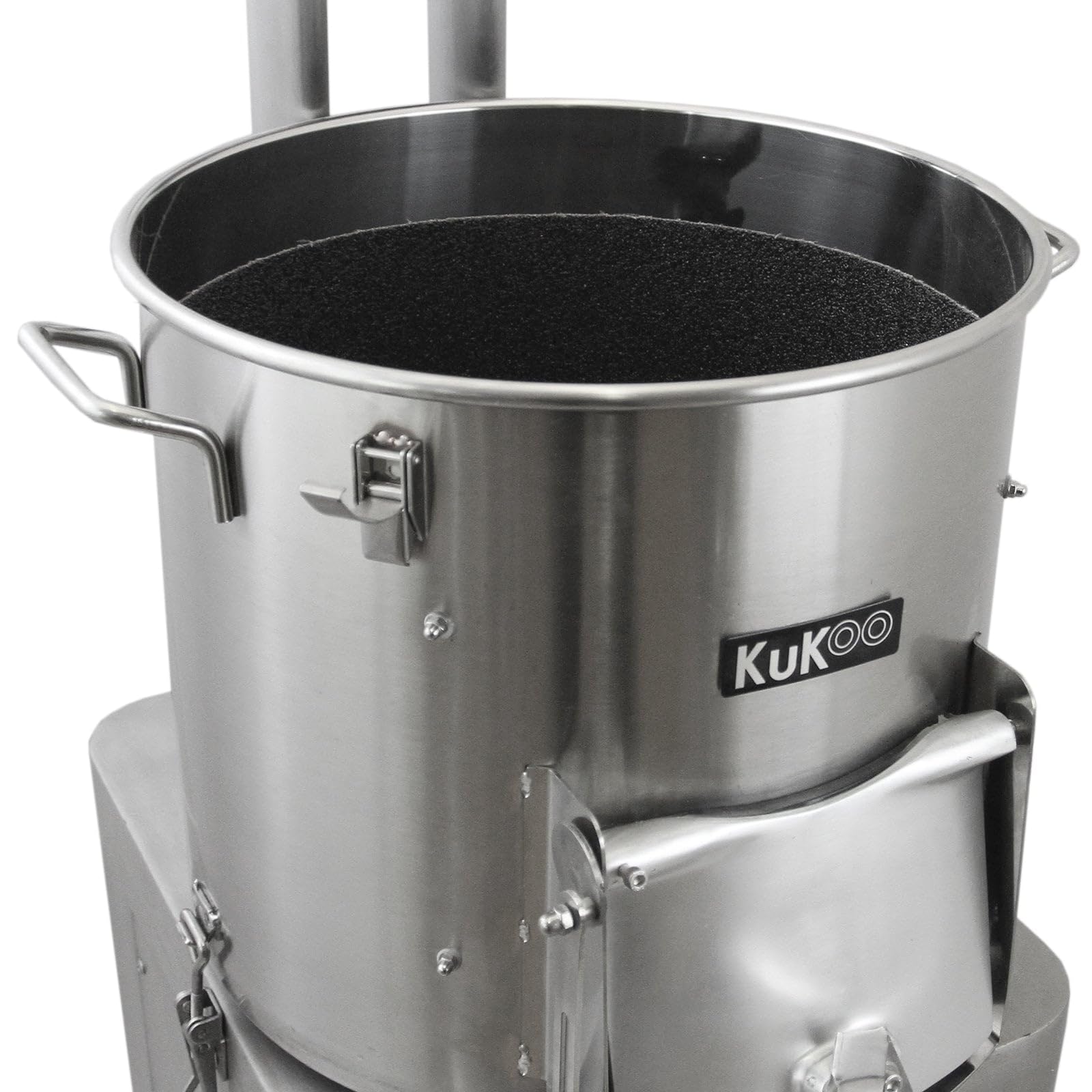 Máquina Peladora Patatas Maquina Pelar Patatas Uso Comercial Doméstico Capacidad 20kg Producción 190kg/Hora Motor 950W Temporizador Sistema Arranque Parada Papel de Revestimiento Abrasivo