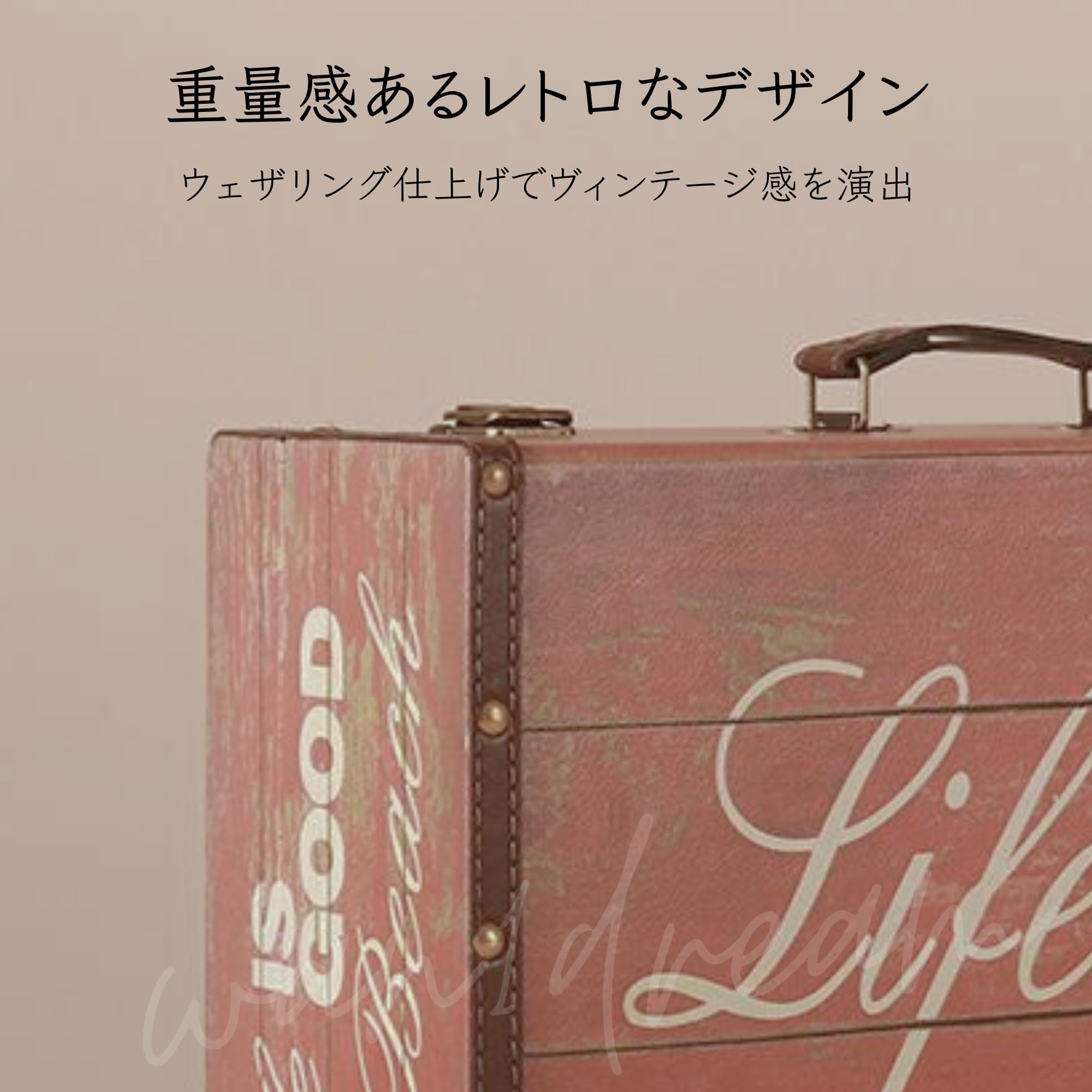 ヴィンテージ アタッシュケース トロピカル アイスランド ブリキ インテリア雑貨 Amazon.co.jp: デザインアタッシュケース 収納ボックス アメリカン