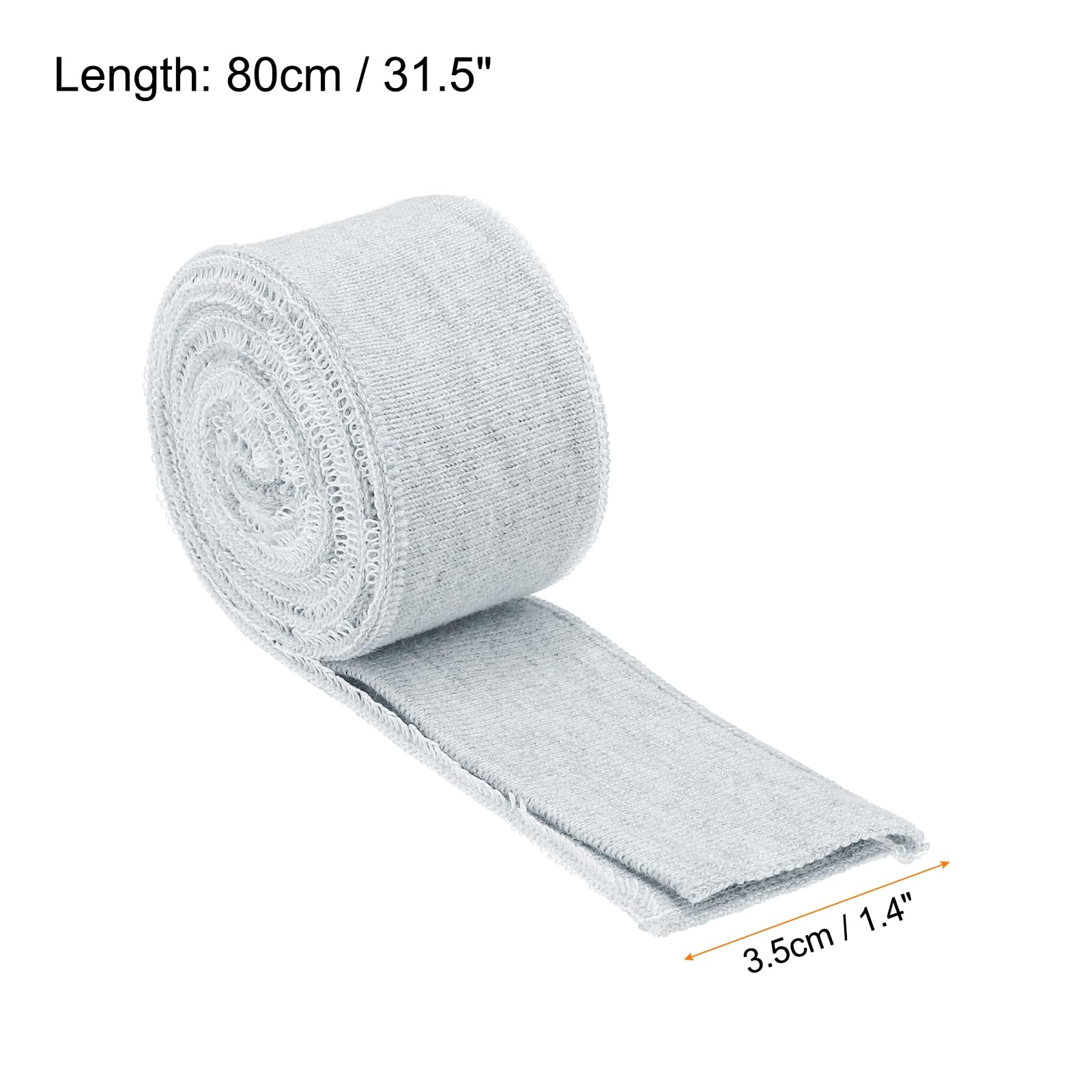 Rebower 3.5cm x 80m Elastic Cuffs for Sewing Knitted Ribbed Cotton Fabric Sleeves Waistband Ribbed Trim - Image 2