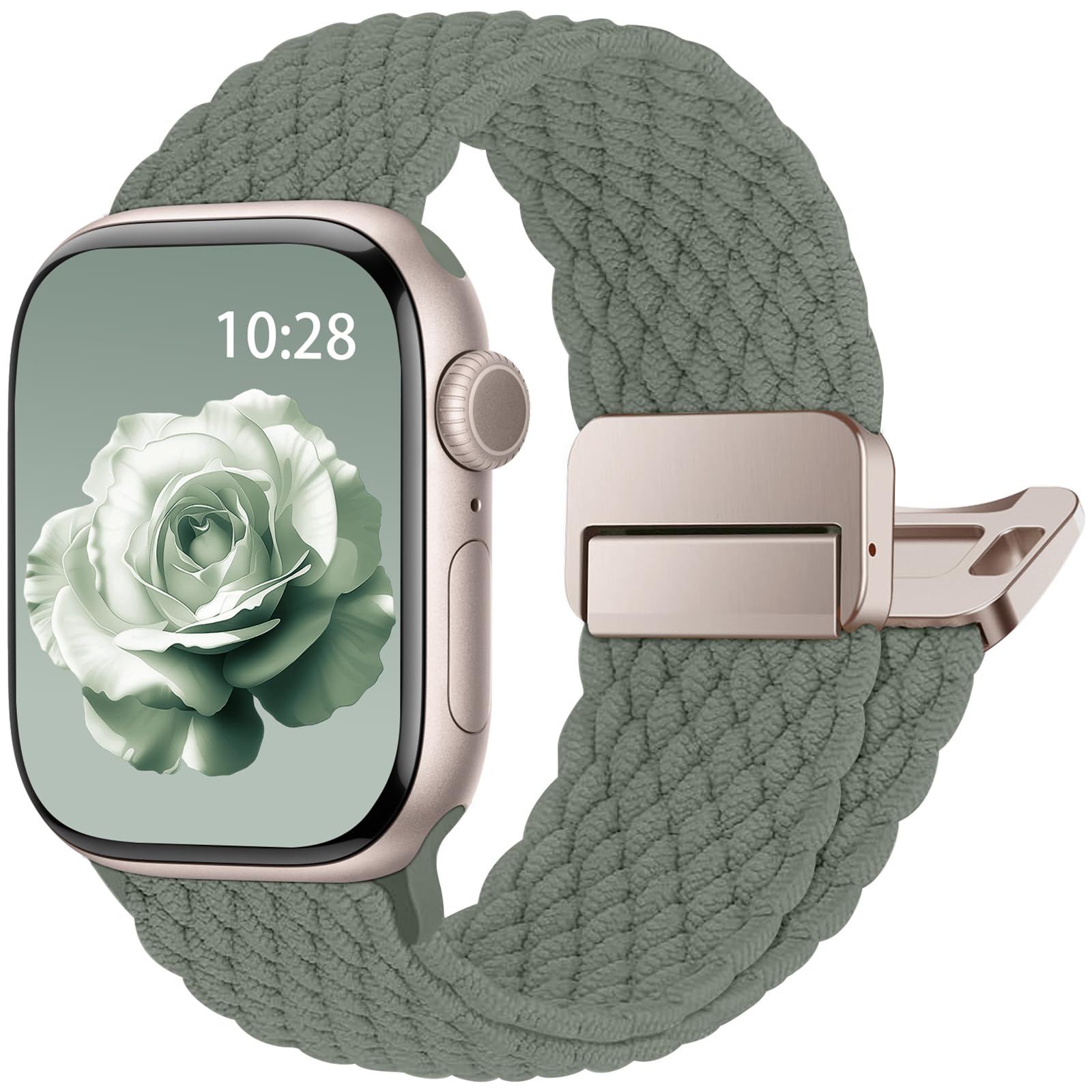 Geflochtenes Armband Kompatibel mit Apple Watch Armband 40mm 42mm 41mm 38mm 44mm 45mm 46mm 49mm, Magnetic Closure Sport Nylon Armbänder für iWatch Series 11 10 9 8 7 6 5 4 SE 3 2 1 Ultra