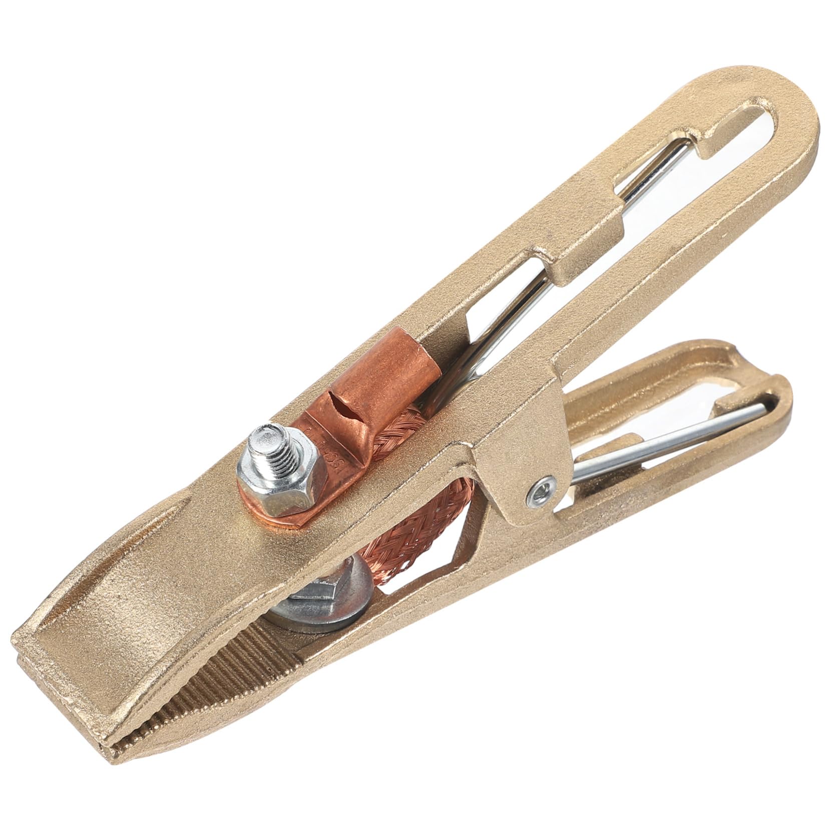 Housoutil Pure Copper Welding Ground Clamp 500a Ground Clamp A-shaped Design for Even Clamping Force
